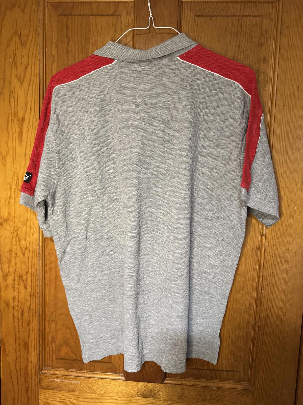 Puma Puma Men's Grey and Red Short Sleeve Polo Shirt Size US M / EU 48-50 / 2 - 3 Thumbnail