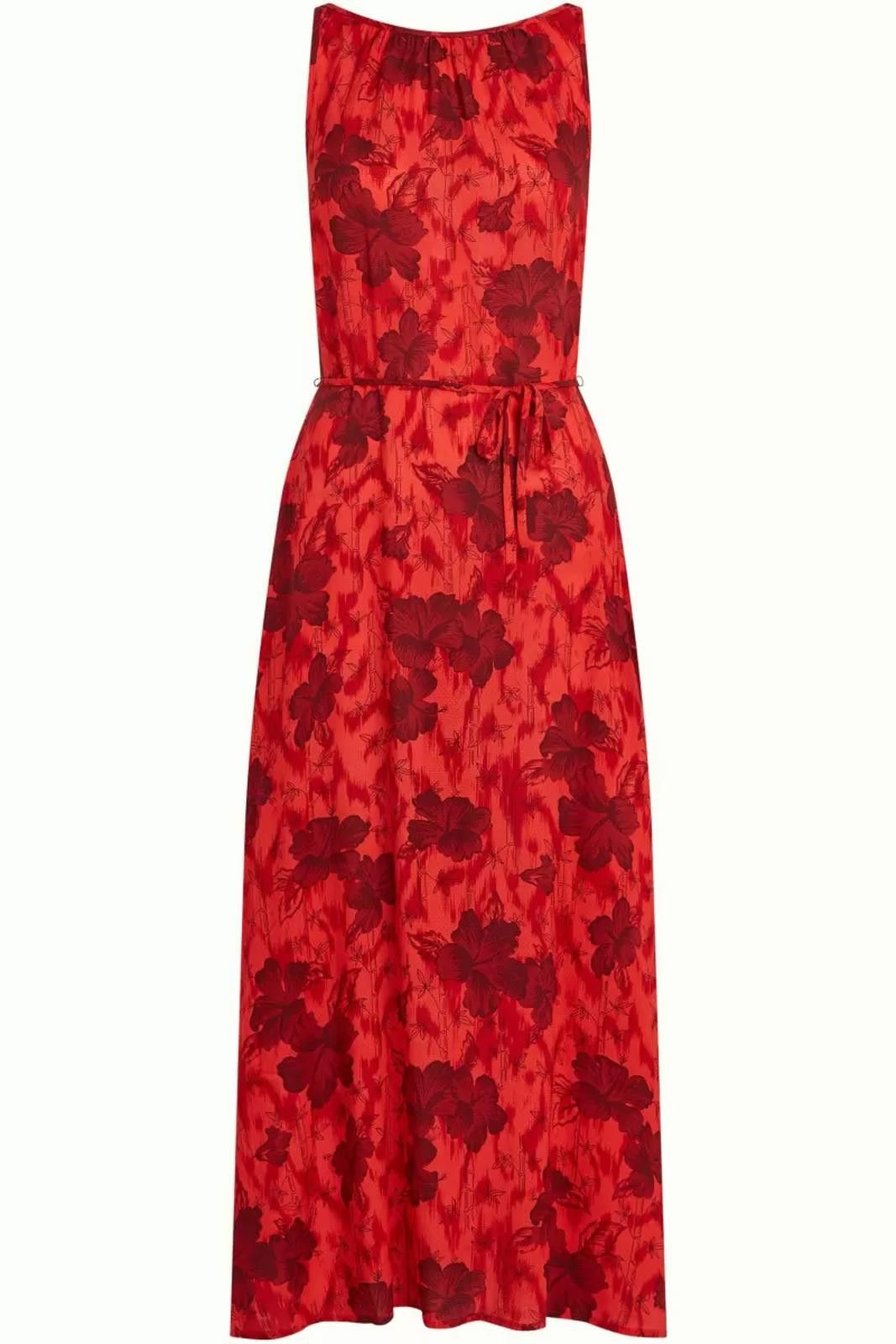 Unknown London King Louie Hazel Marlow Midi Dress in Fiery Red - XL Size M / US 6-8 / IT 42-44 - 2 Thumbnail