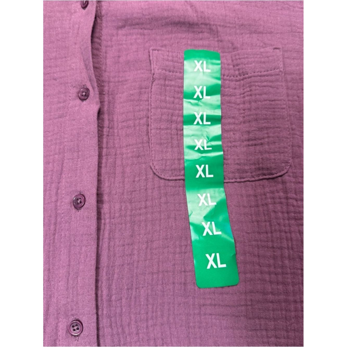 Anne Klein New Anne Klein Lucile Double-Gauze Cotton Mauve Shirt Size Size XL / US 12-14 / IT 48-50 - 6 Thumbnail