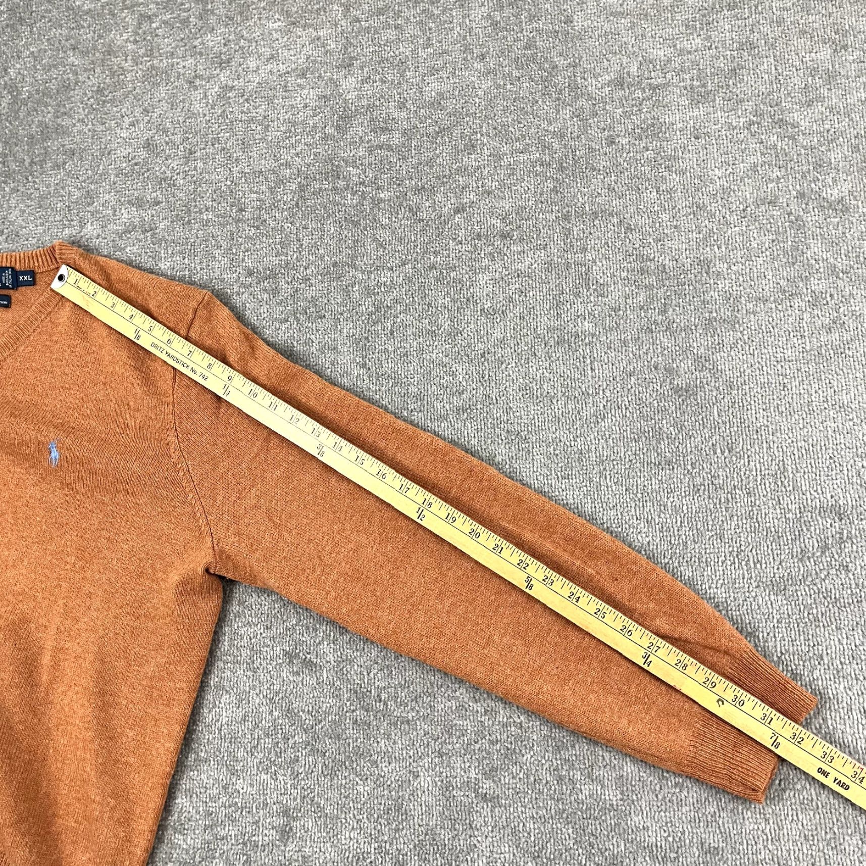 Polo Ralph Lauren VINTAGE Polo Ralph Lauren Sweater Men's 2XL Knit Wool Pullover All Seasons Orange Long Sleeve Size US XXL / EU 58 / 5 - 6 Thumbnail