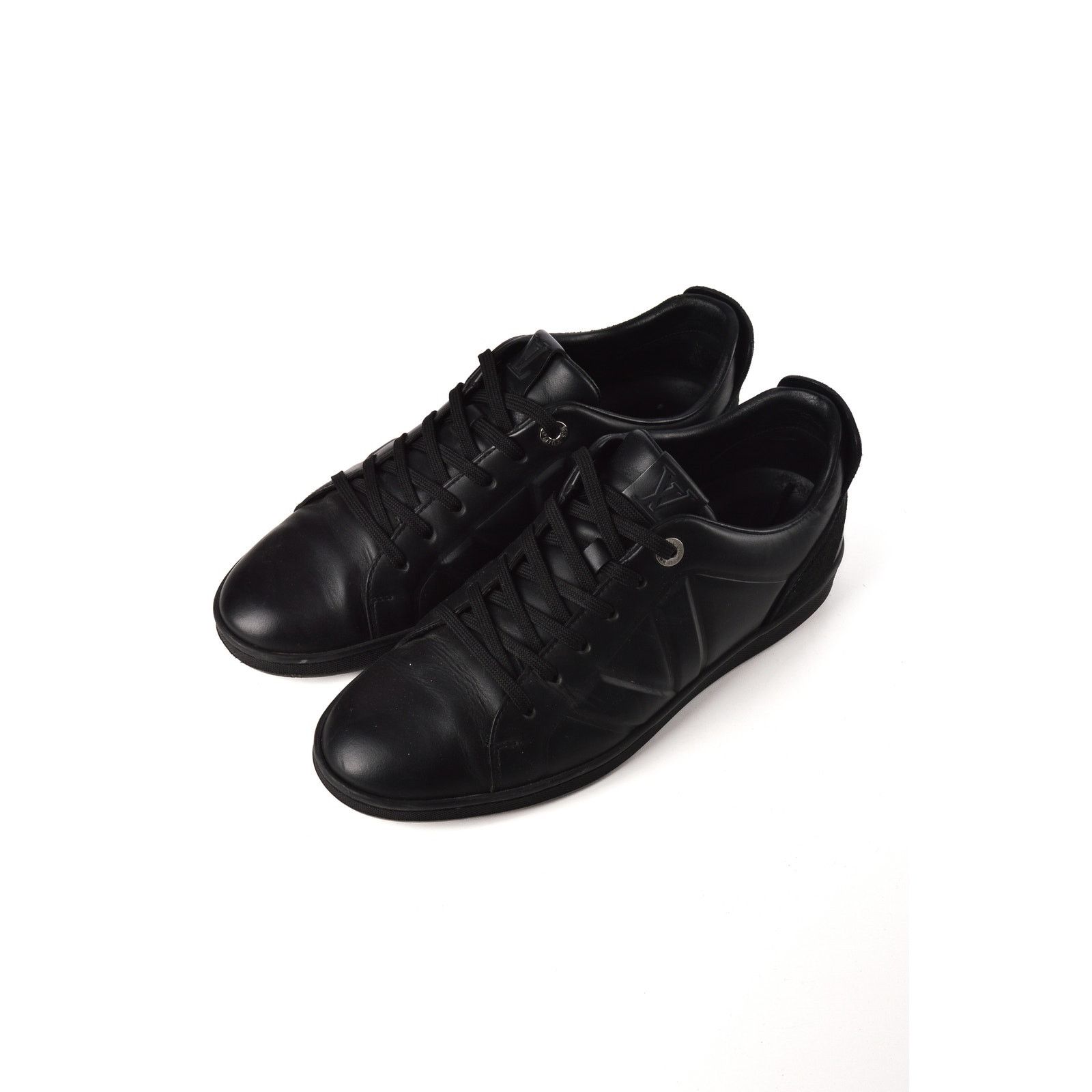 Louis Vuitton Louis Vuitton black leather sneakers Size US 5.5 / IT 35.5 - 2 Thumbnail