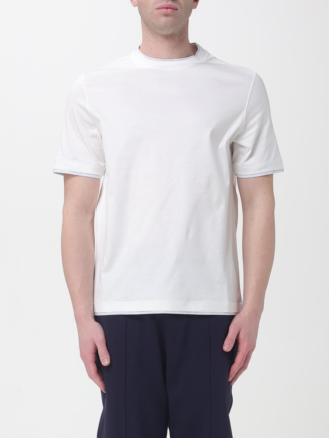 Brunello Cucinelli Brunello Cucinelli T-Shirt Men Beige Size US S / EU 44-46 / 1 - 1 Thumbnail