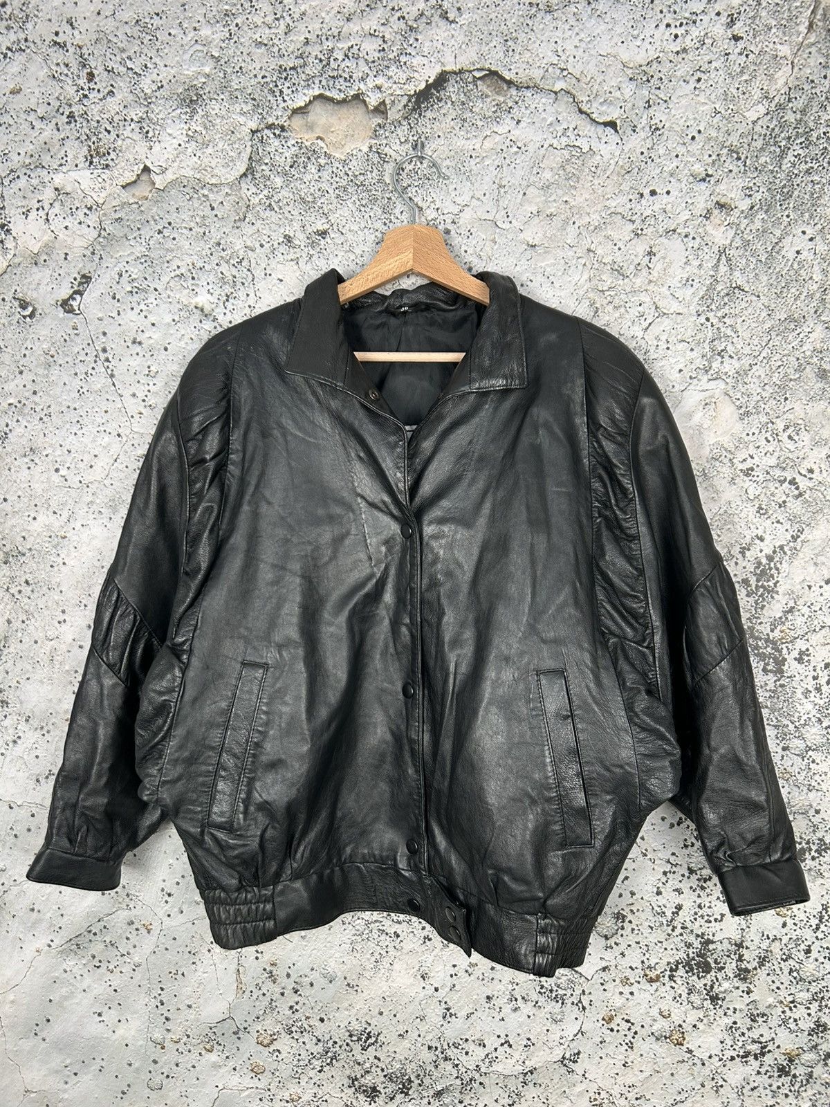 Genuine Leather Vintage Genuine Leather Black Avant Garde Jacket Grunge Size US M / EU 48-50 / 2 - 1 Thumbnail