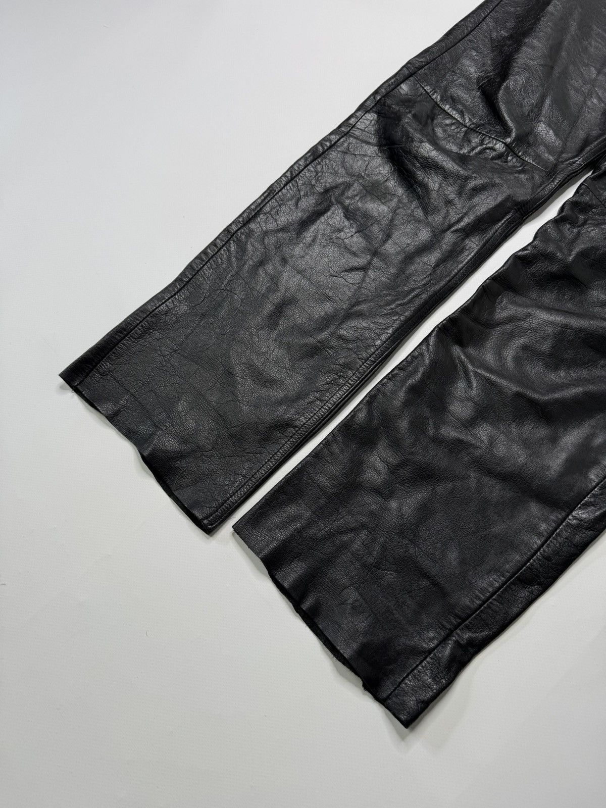 Vintage Vintage avant garde genuine leather pants y2k rick if6was9 Size US 30 / EU 46 - 5 Thumbnail
