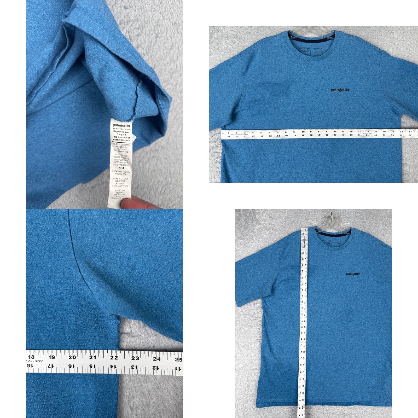 Patagonia Patagonia Shirt Men Large Blue Short Sleeve Crew Neck Polyester Blend READ Size US L / EU 52-54 / 3 - 8 Thumbnail