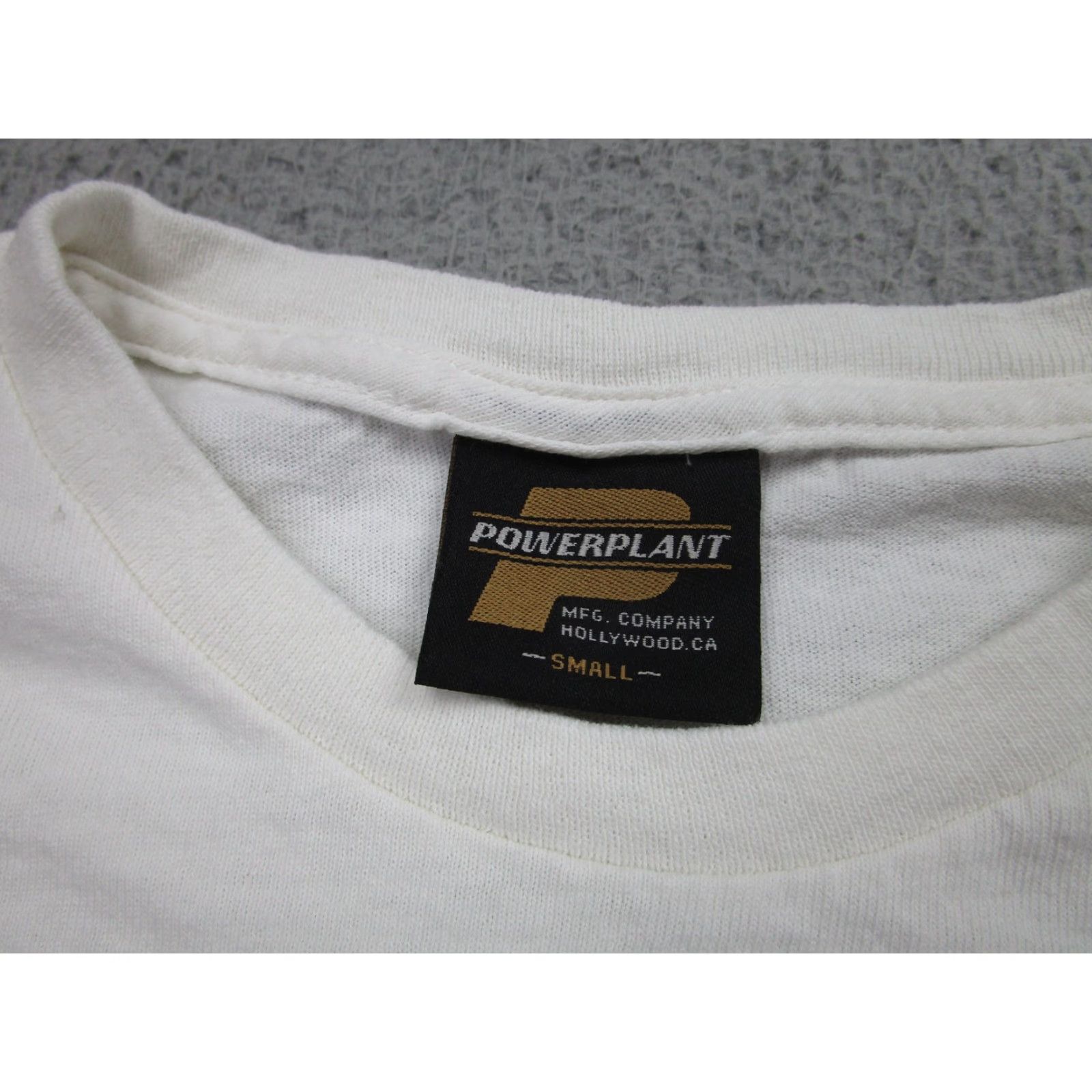 Vintage Powerplant Shirt Mens Small White Graphic Tee Power Plant Graphic Print Crew Neck Short Sleeve Vintage? (Note: vintage not applicable) Size US S / EU 44-46 / 1 - 4 Thumbnail