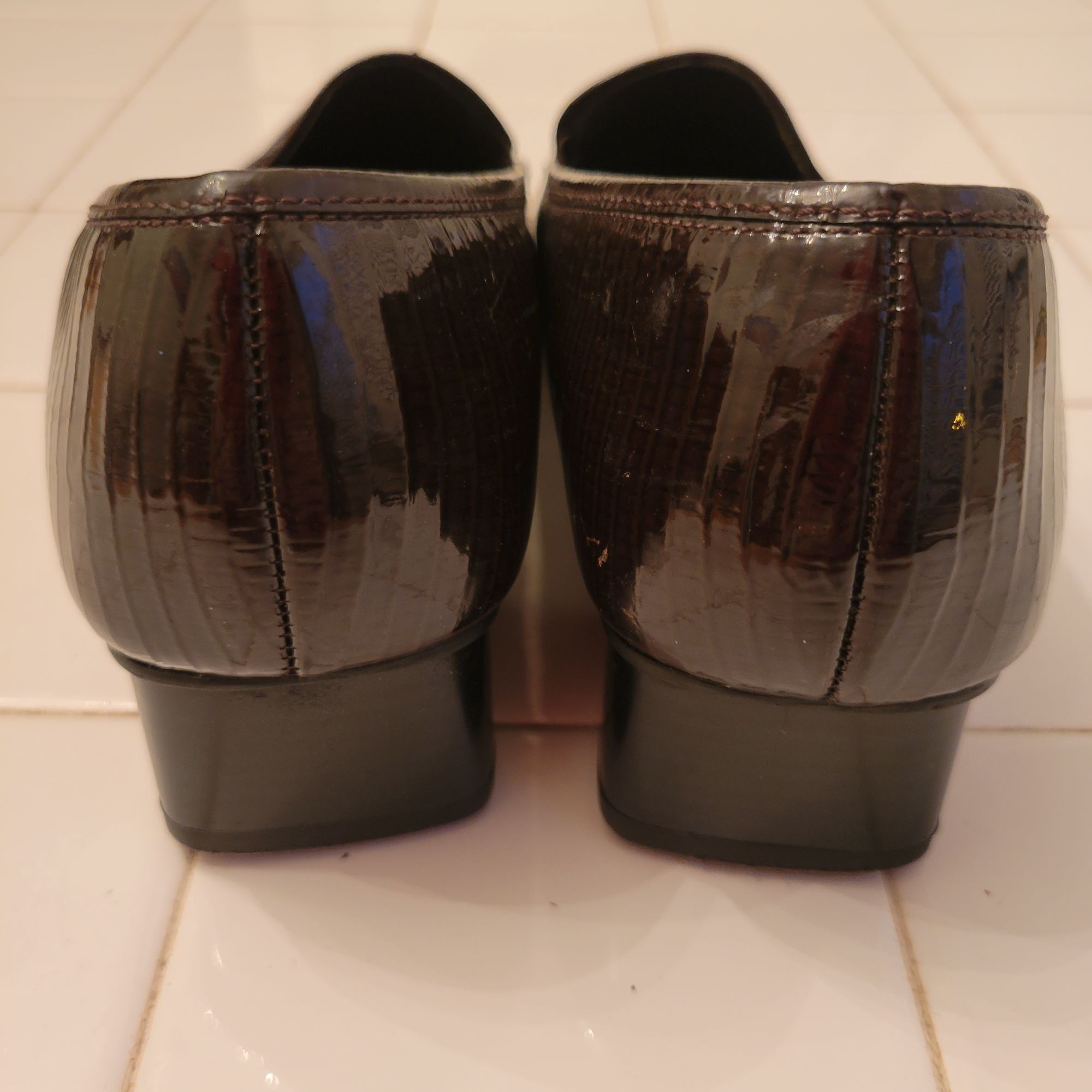 Vintage Ara Classic Echt Leder Brown Leather Heeled Loafers 7.5G Ge Size US 10 / IT 40 - 3 Thumbnail