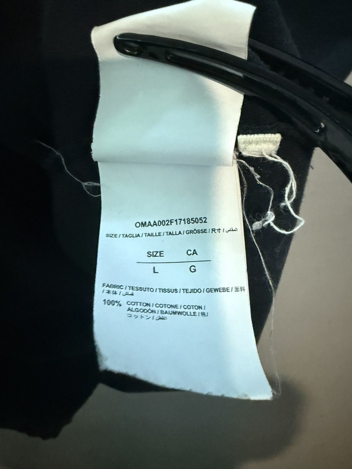 Off-White Black Off-White Tee Size US L / EU 52-54 / 3 - 6 Thumbnail