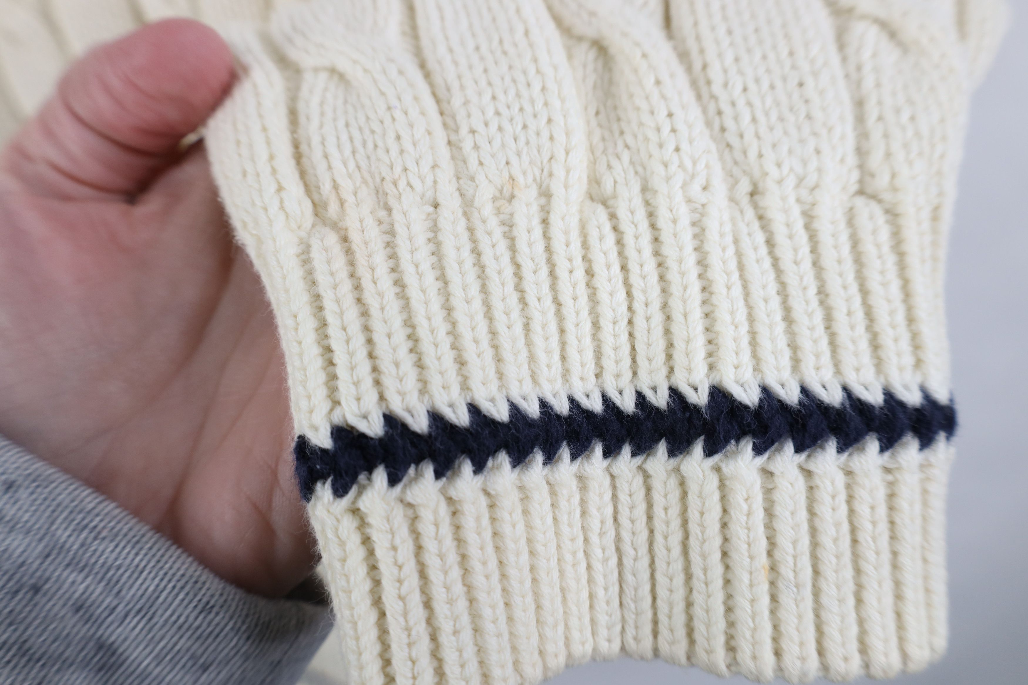Vintage Vintage 90s Streetwear Dapper Ribbed Cable Knit Sweater Size US L / EU 52-54 / 3 - 8 Thumbnail
