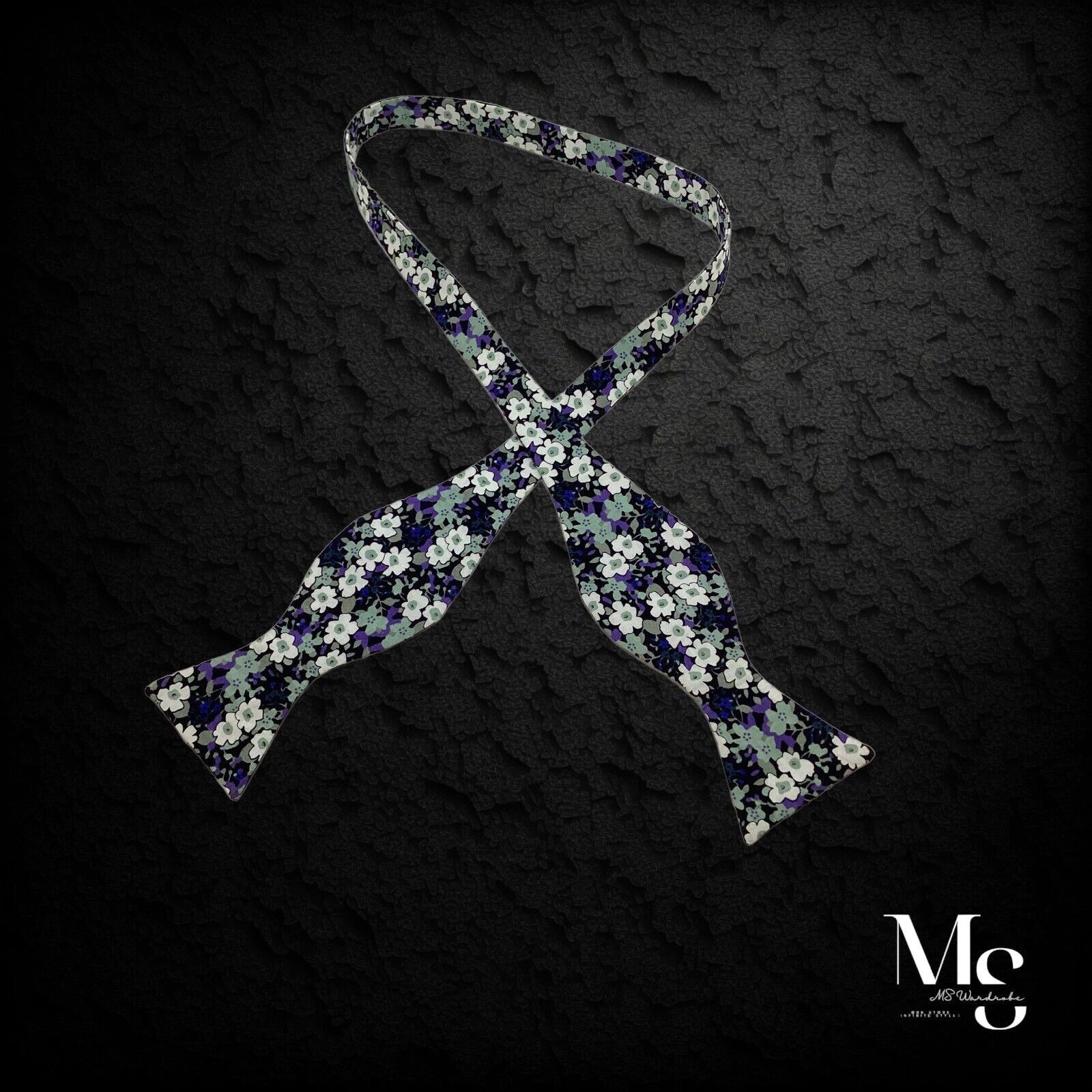 Other Amazing Multicolor Floral Adjustable Self Bow Tie Cotton W: Size ONE SIZE - 1 Thumbnail