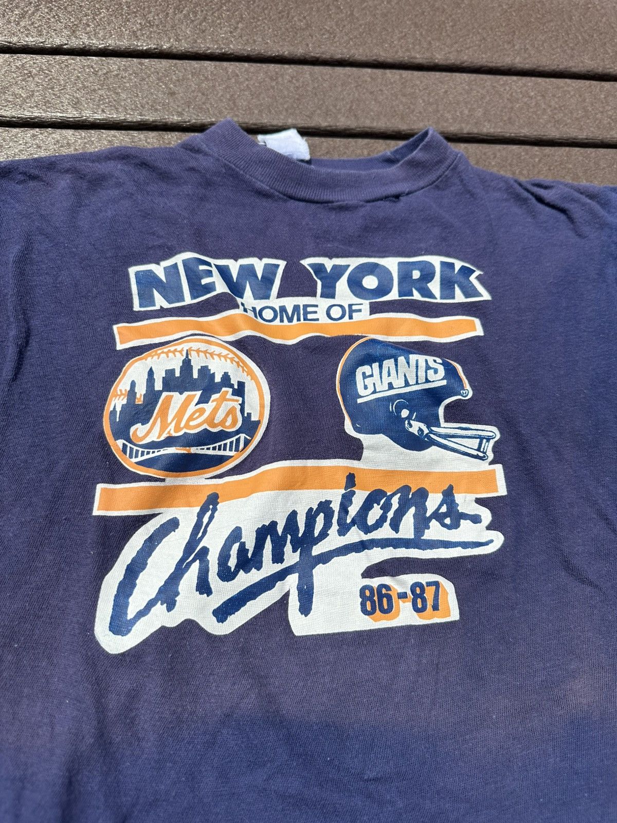 Vintage 1980s Vintage New York Giants / Mets Tee Size US S / EU 44-46 / 1 - 2 Thumbnail