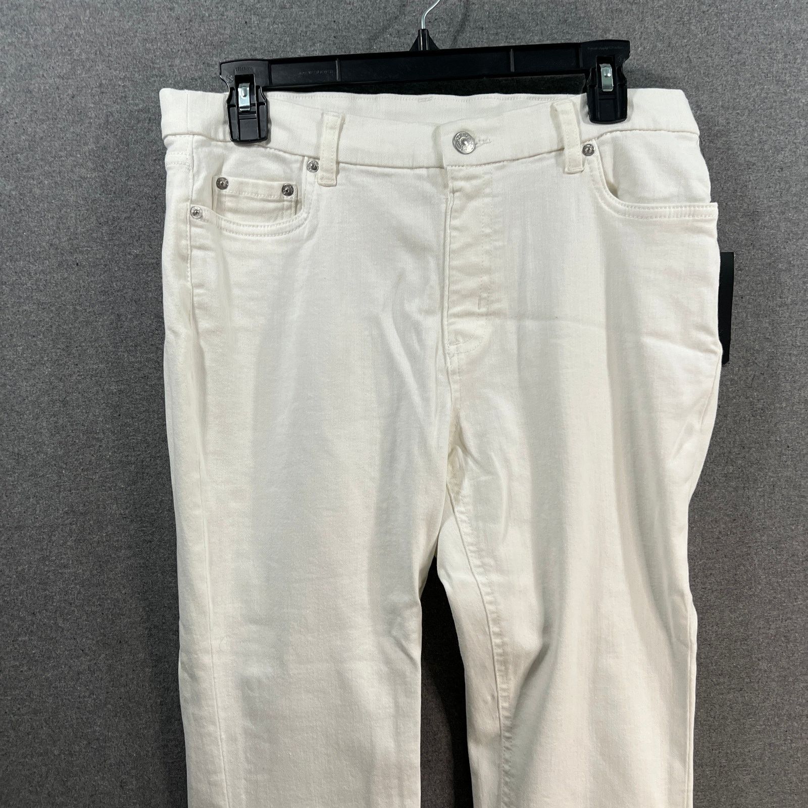 Other Denim & Co. Easy Stretch Petite Snap Cuff Slim Straight Jean Size 34" / US 12 / IT 48 - 7 Thumbnail
