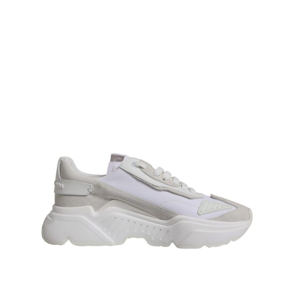 Dolce & Gabbana Dolce & Gabbana White Leather Daymaster Low Top Sneakers Sho Size US 6 / EU 39 - 1 Thumbnail