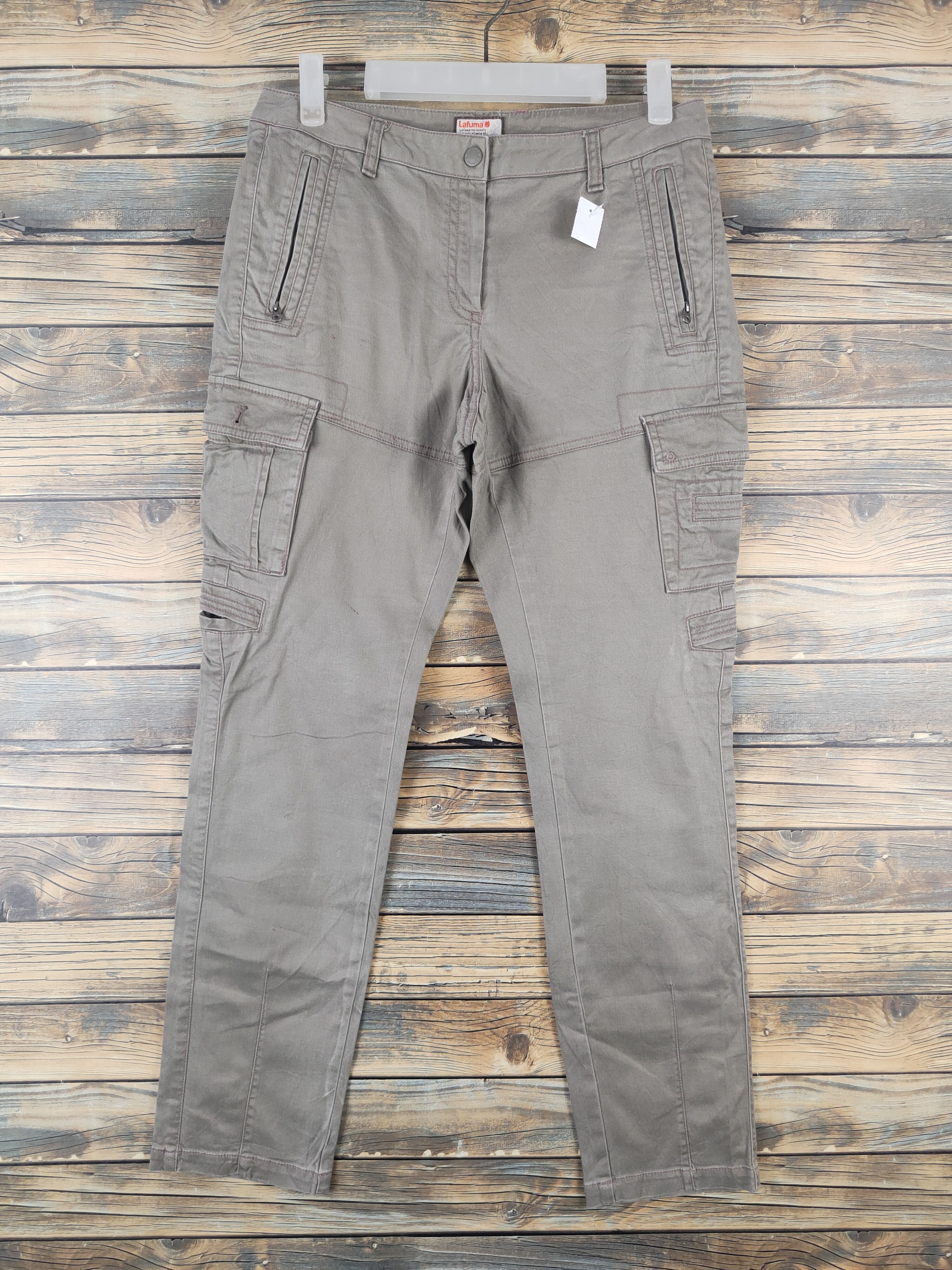 Japanese Brand DL Lafuma Olive Multipocket Tactical Cargo Pants #1772 Size 29" - 1 Thumbnail