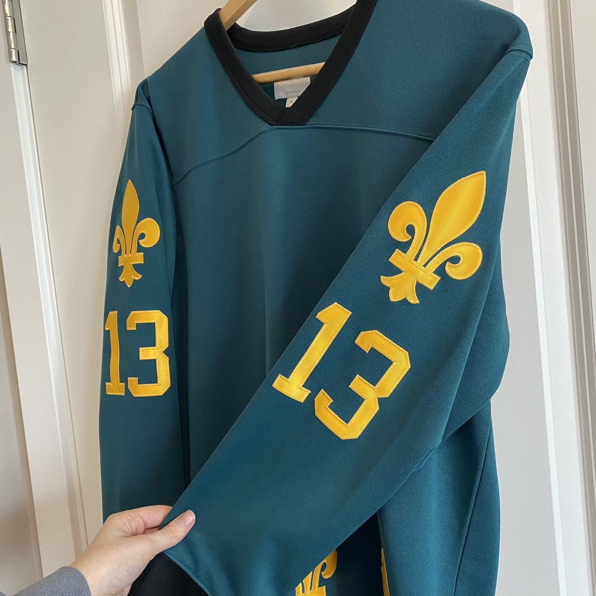Supreme Fleur de Lis Hockey Top (Teal/Black/Yellow)