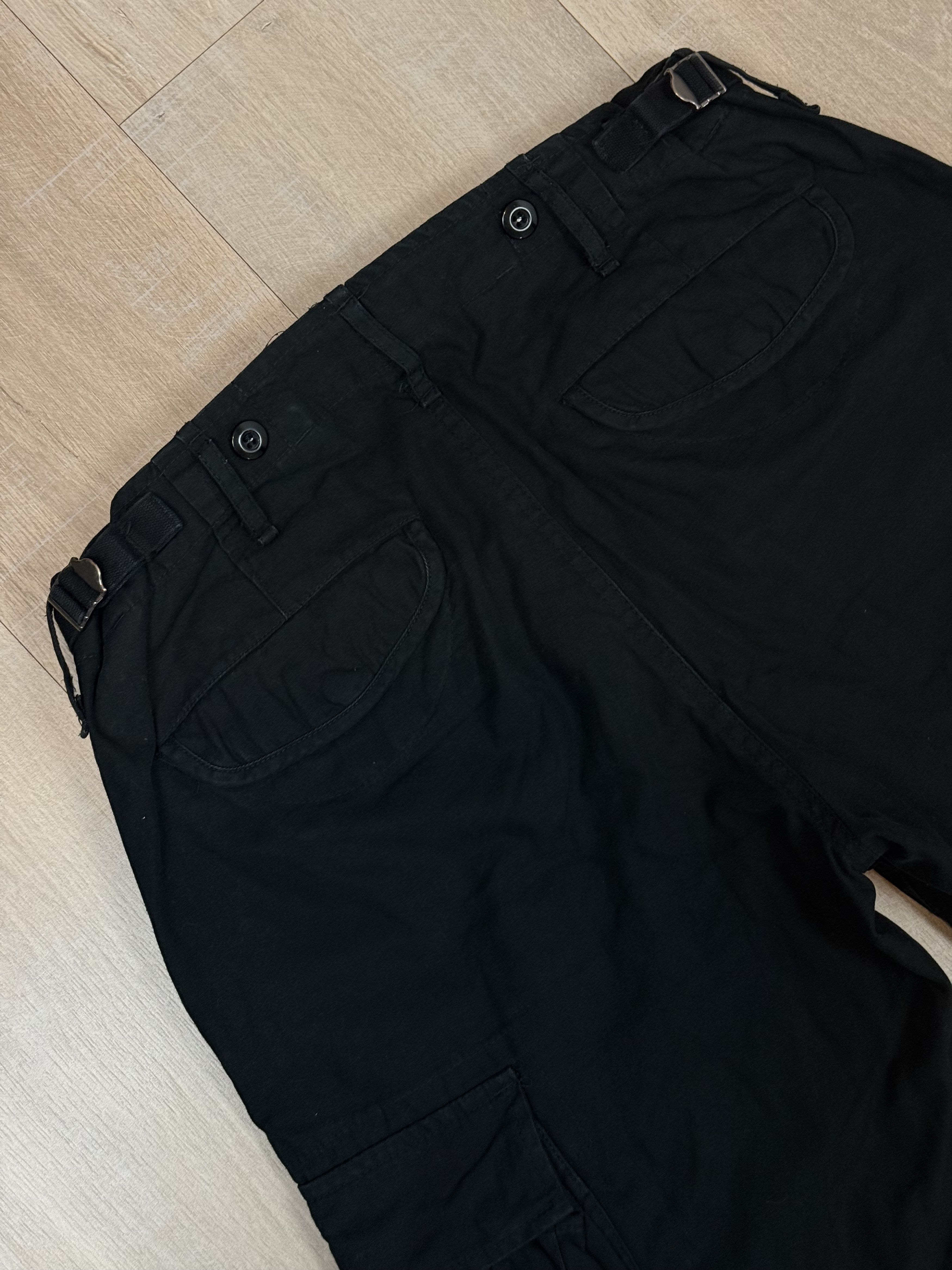 Vintage Y2k Brandit Cargo Pants Black Size US 31 - 4 Thumbnail