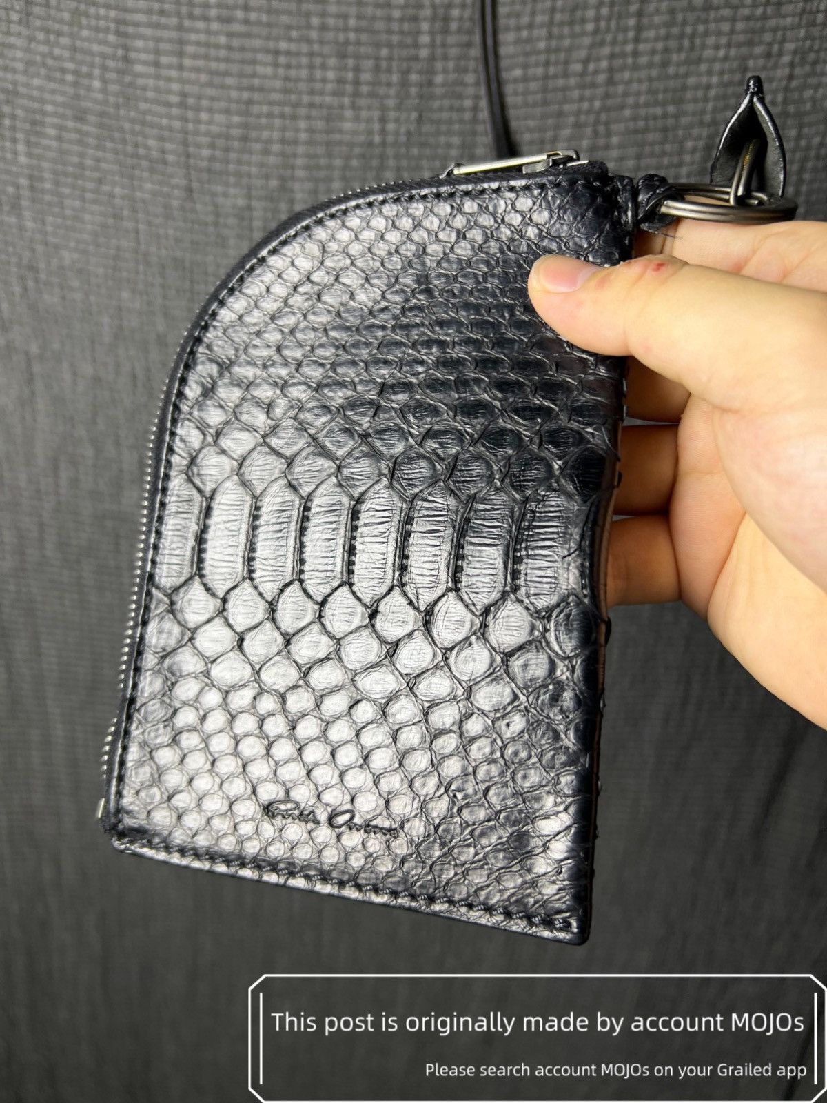 Rick Owens Rick Owens 13AW Snake Hide Necklace Wallet mojos0034 Size ONE SIZE - 2 Thumbnail