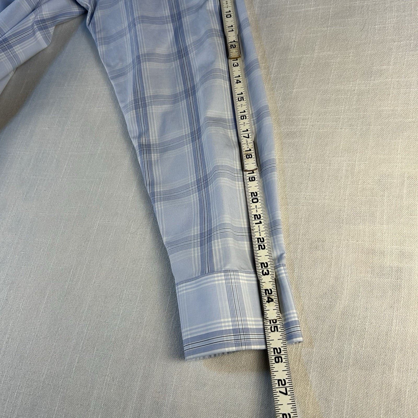 Banana Republic Banana Republic Non-Iron Slim Fit L Blue Plaid Long Sleeve Size US L / EU 52-54 / 3 - 8 Thumbnail