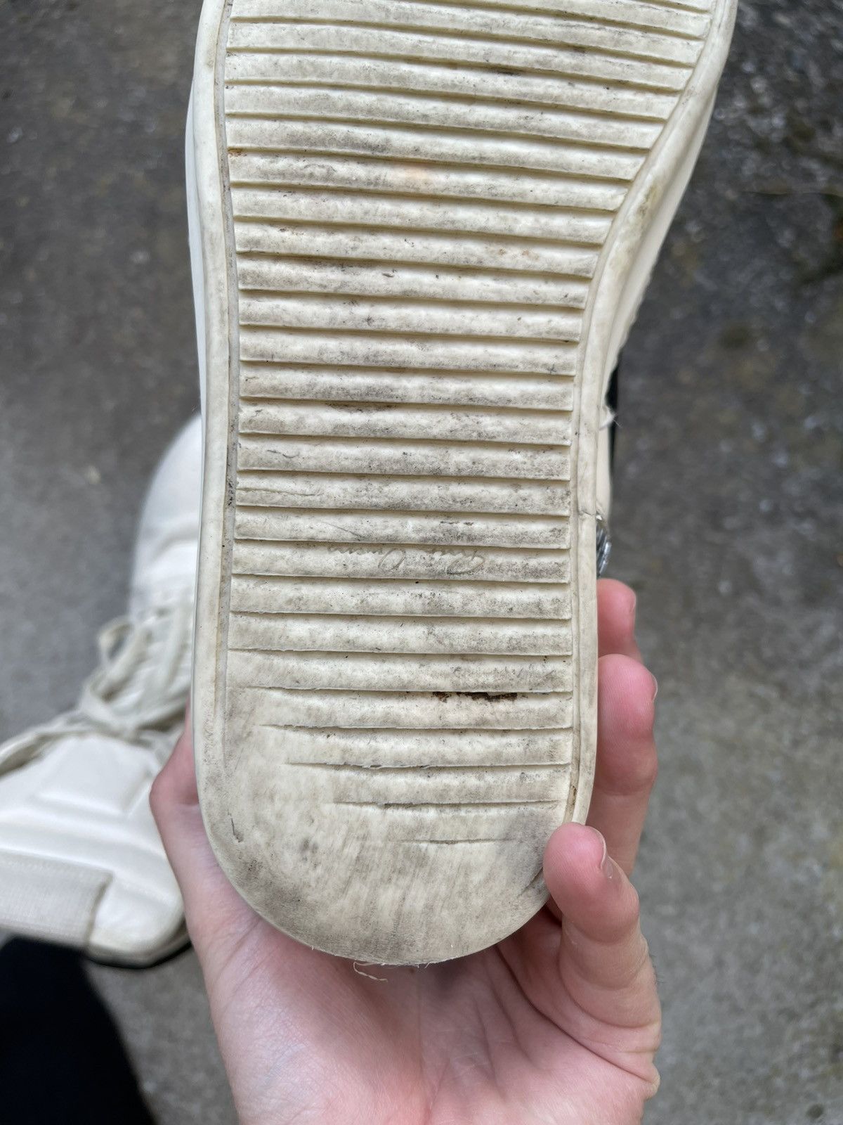 Rick Owens send offers! Reverse Oreo White Geobasket fits size 9/9.5 Size US 8.5 / EU 41-42 - 7 Thumbnail