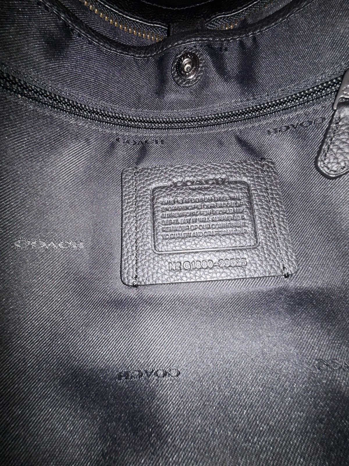 Coach Coach Gotham Slim Crossbody – Black Pebble Leather Size ONE SIZE - 7 Thumbnail