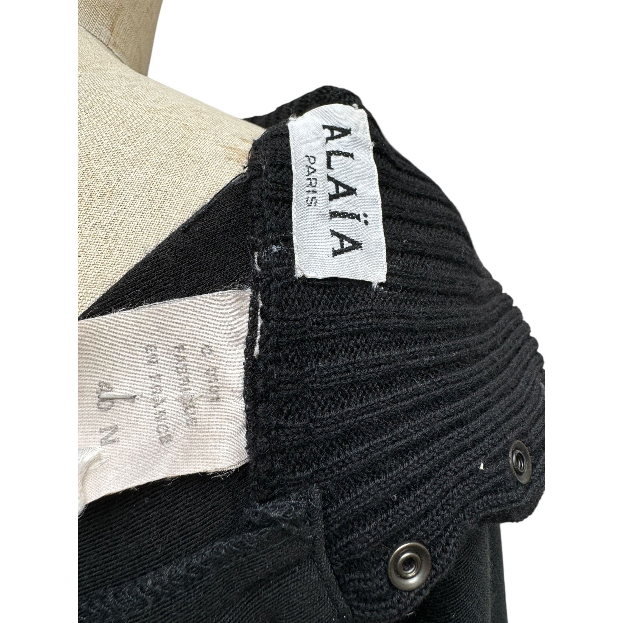 Alaia Vintage Black Wool Dress Size M / US 6-8 / IT 42-44 - 6 Thumbnail