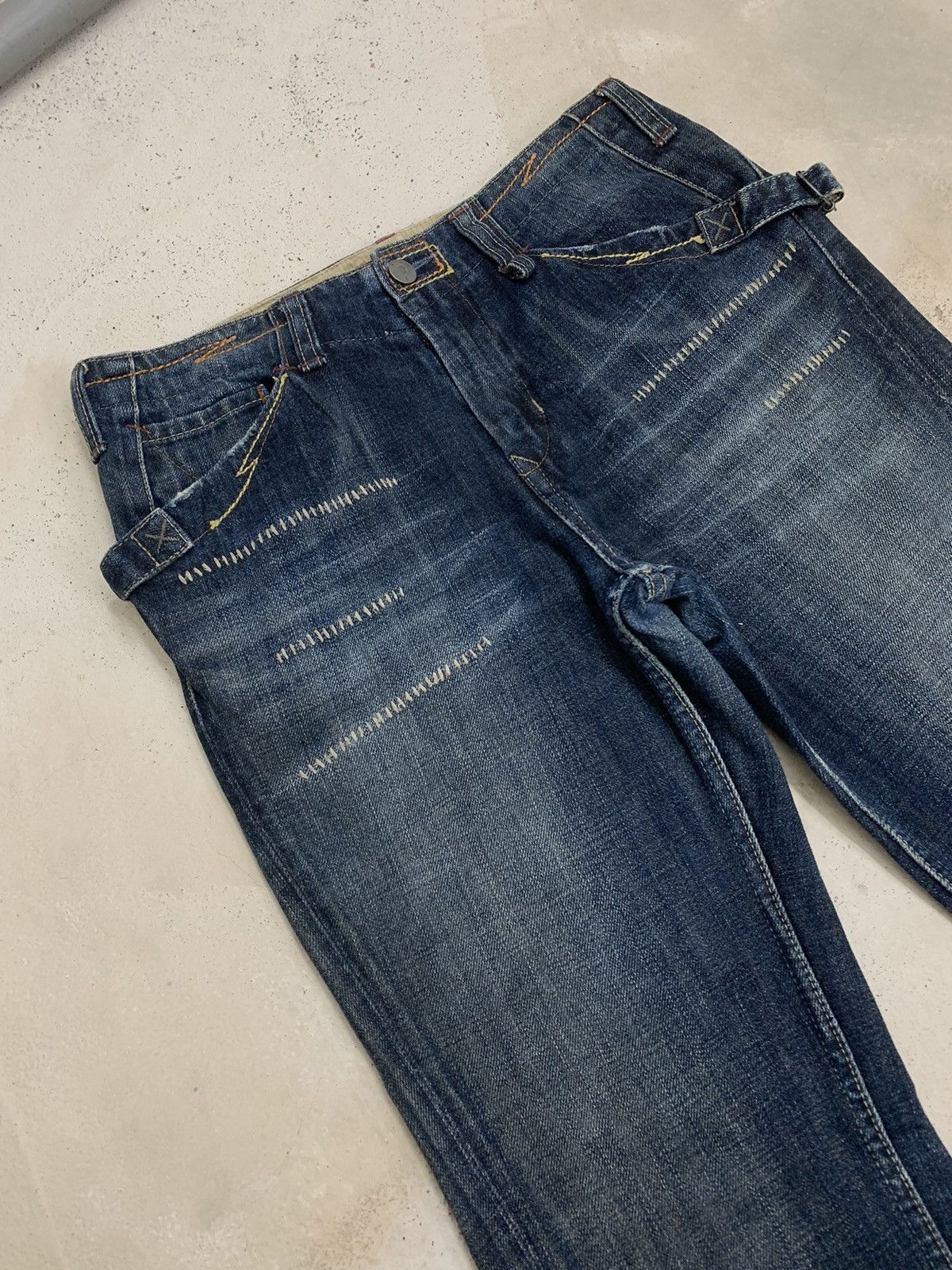 20471120 × Japanese Brand Sweet Camel Flare Kapital Style Whisker Distressed Denim Size US 28 / EU 44 - 3 Thumbnail