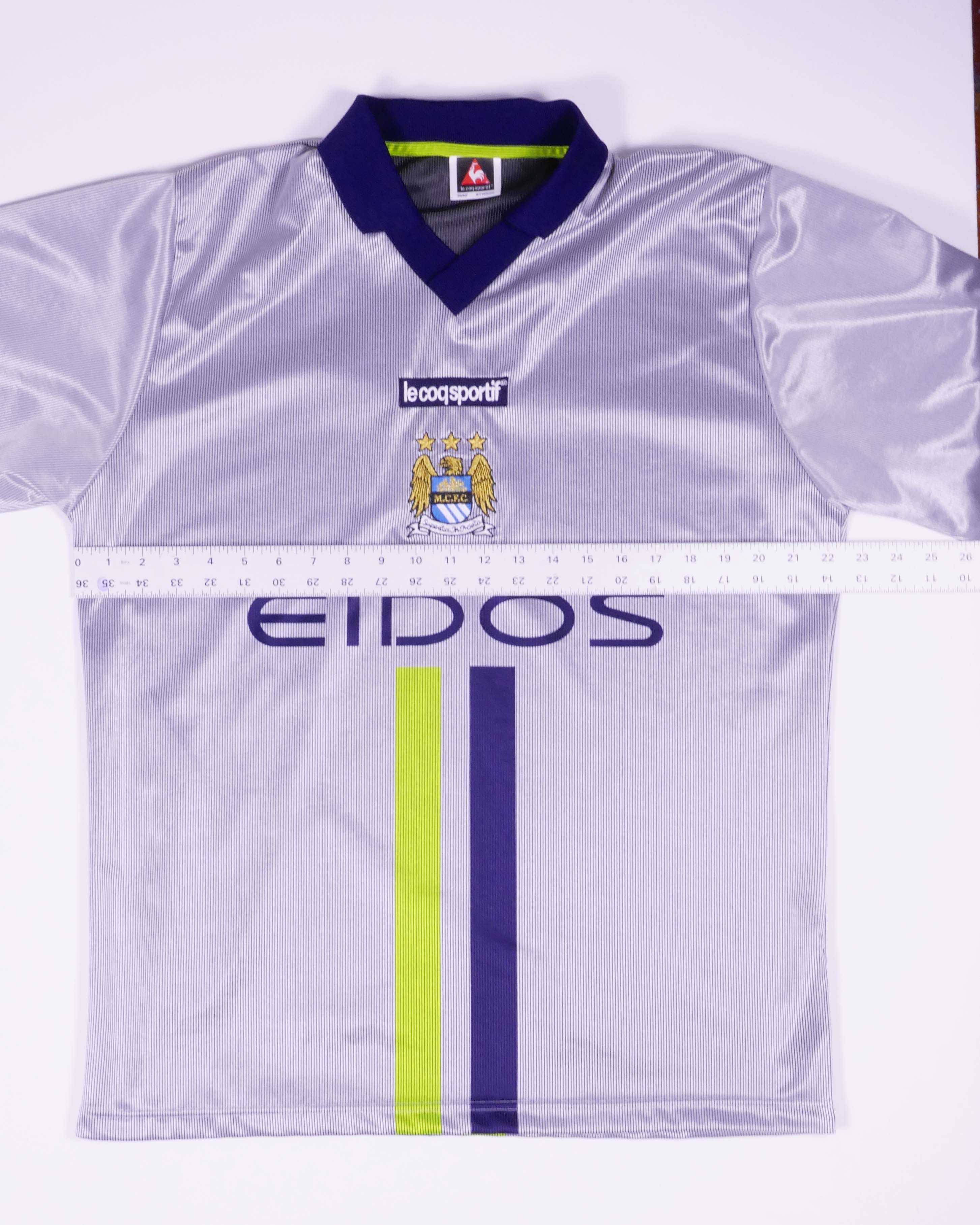 Le Coq Sportif Manchester City 01/02 2001-2002 Away Jersey Authentic Size US M / EU 48-50 / 2 - 2 Thumbnail