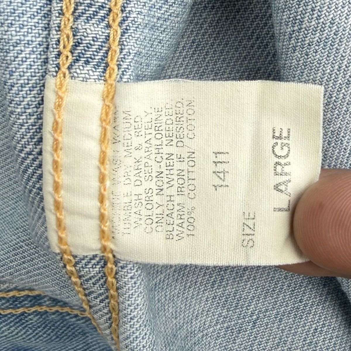 Lee Vintage Lee Riders Denim Jacket Light Wash Faded 70s 80s Size US L / EU 52-54 / 3 - 16 Thumbnail