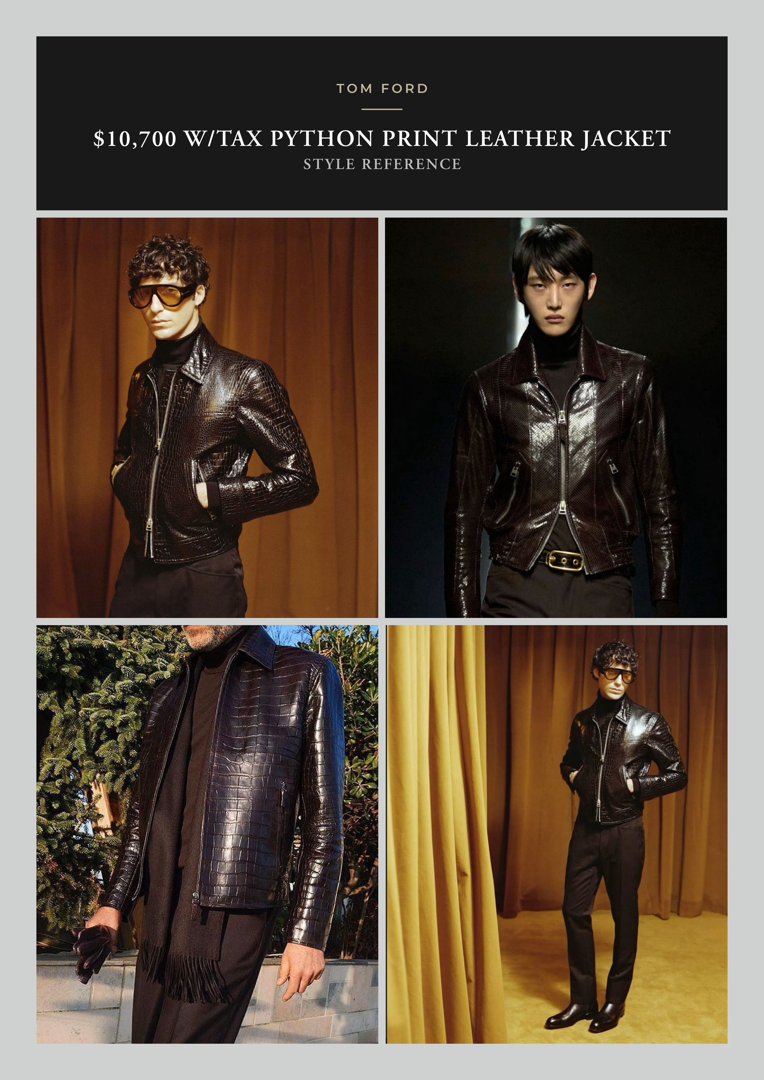 Tom Ford Fits smaller, Ultimate NWT $10,700 w/tax Python Jacket Size US XL / EU 56 / 4 - 16 Thumbnail