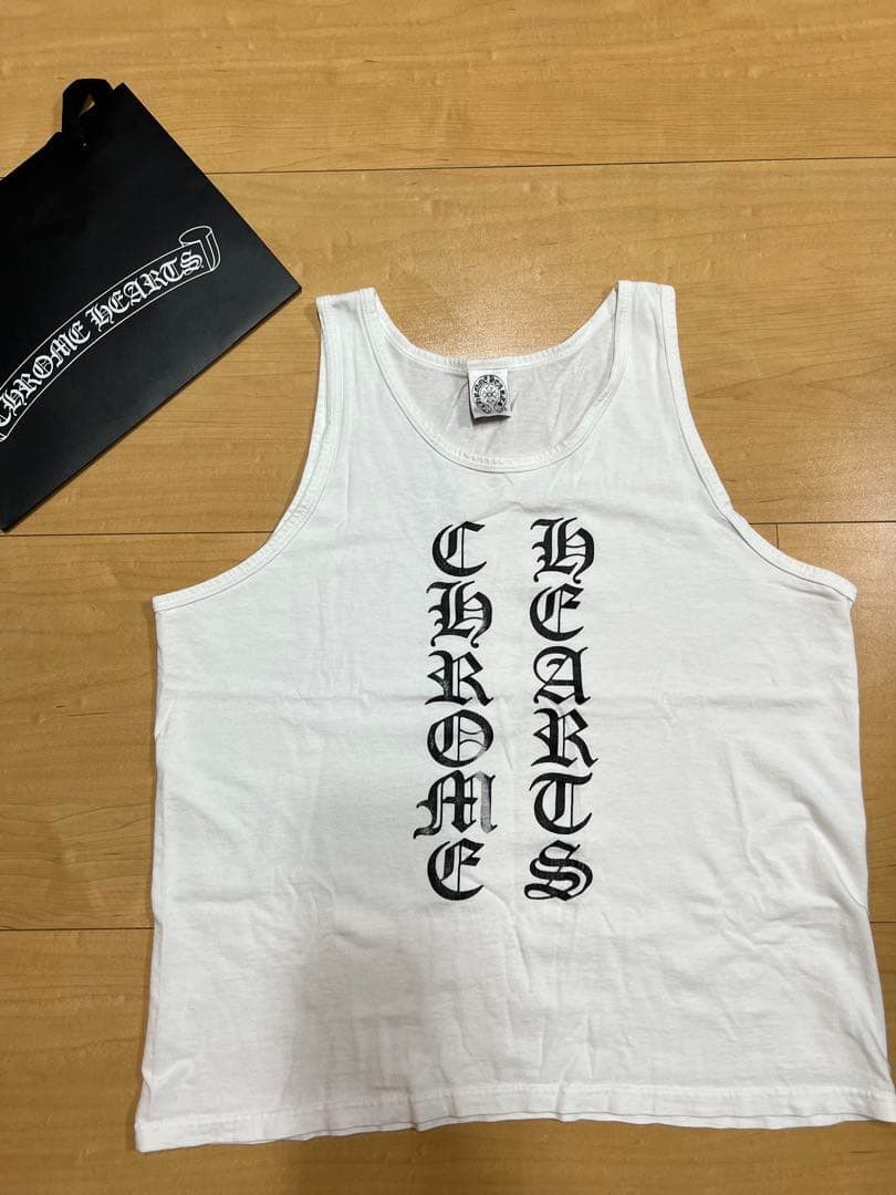 Chrome Hearts CHROME HEARTS Logo Printed Tank Top White M Size US M / EU 48-50 / 2 - 1 Thumbnail