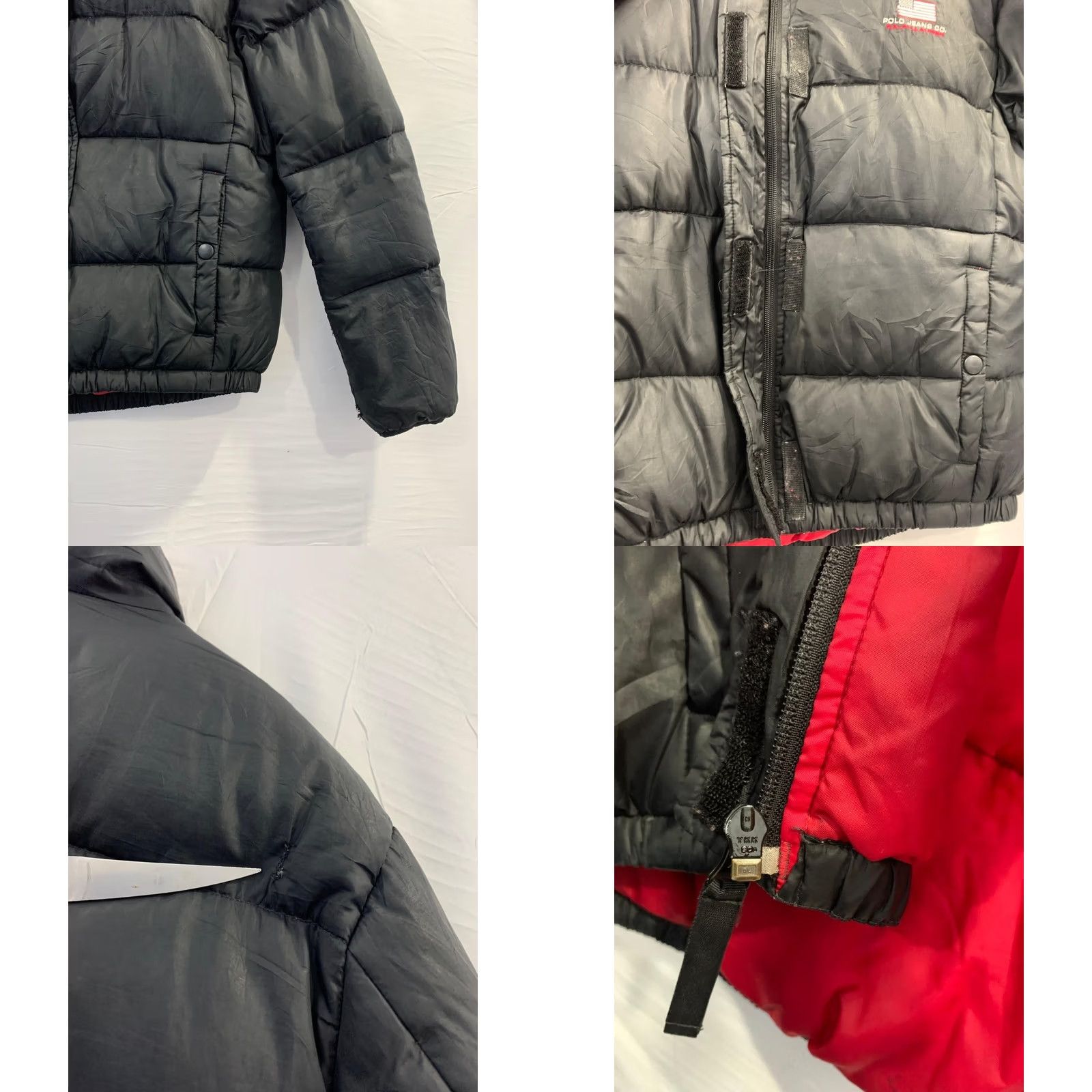 Ralph Lauren Polo Jeans Co. by Ralph Lauren Puffer Jacket Mens Medium Black USA Flag Down#181 Size US M / EU 48-50 / 2 - 9 Thumbnail