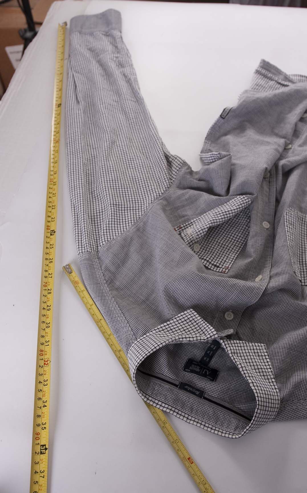 Armani Armani Jeans Shirt Size XL Gray Plaid Size US XL / EU 56 / 4 - 6 Thumbnail