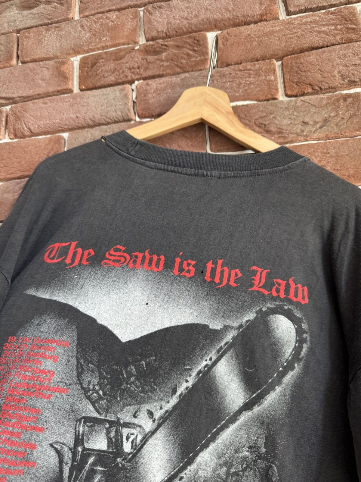Band Tees Rare Sodom Saw is the law 90s Thrash Metal Band Vintage tee Size US XL / EU 56 / 4 - 9 Thumbnail