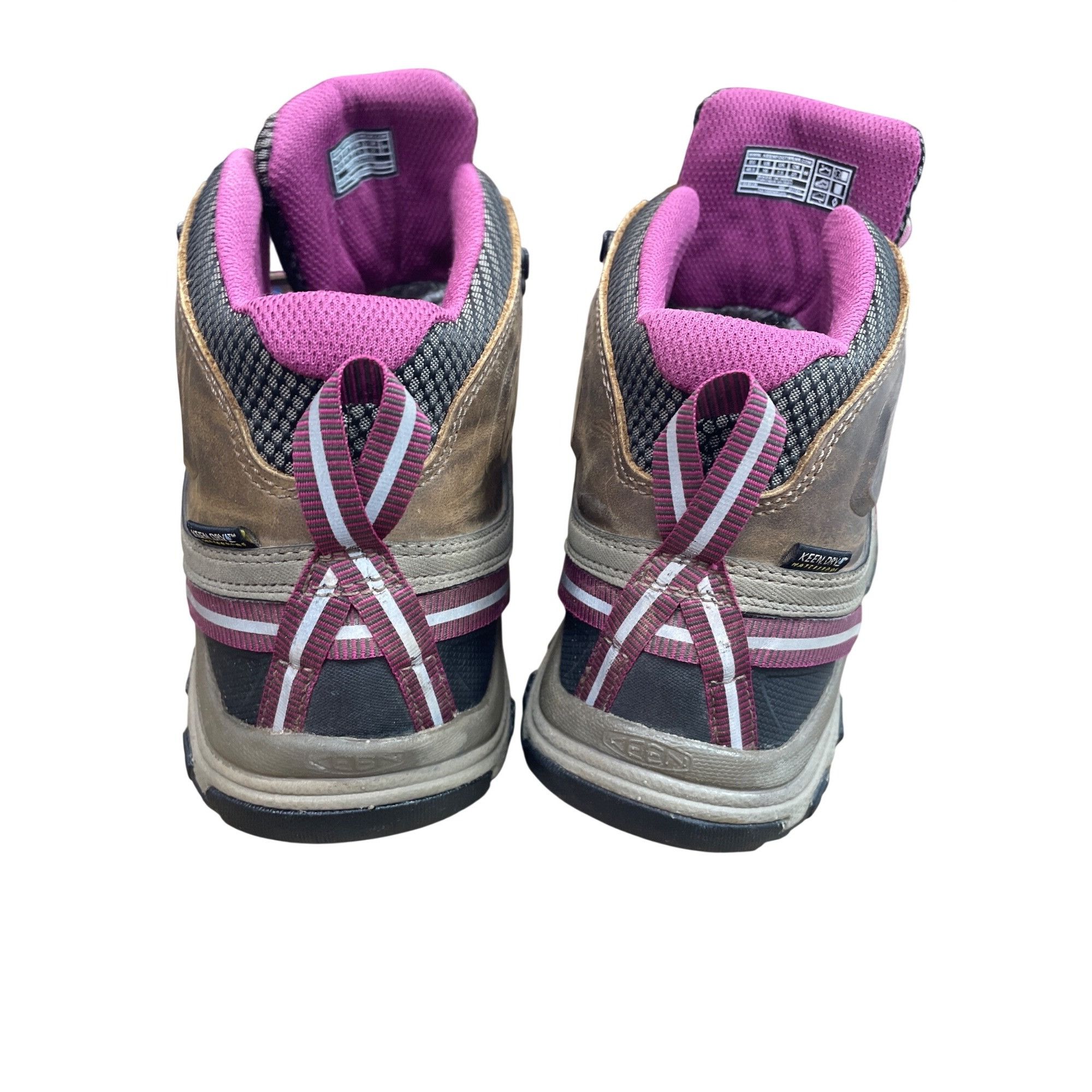 KEEN Keen Dry Womans Brown Pink Suede Waterproof Hike Boots Sz 10 Size US 10 / IT 40 - 11 Thumbnail