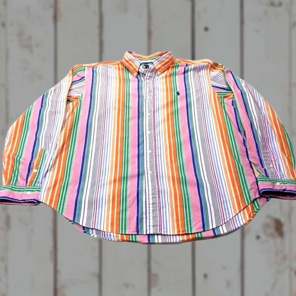 Ralph Lauren Ralph Lauren Shirt Men XL Multicolor Classic Fit Stripe Long Sleeve Button-Up Shirt Size US XL / EU 56 / 4 - 1 Thumbnail