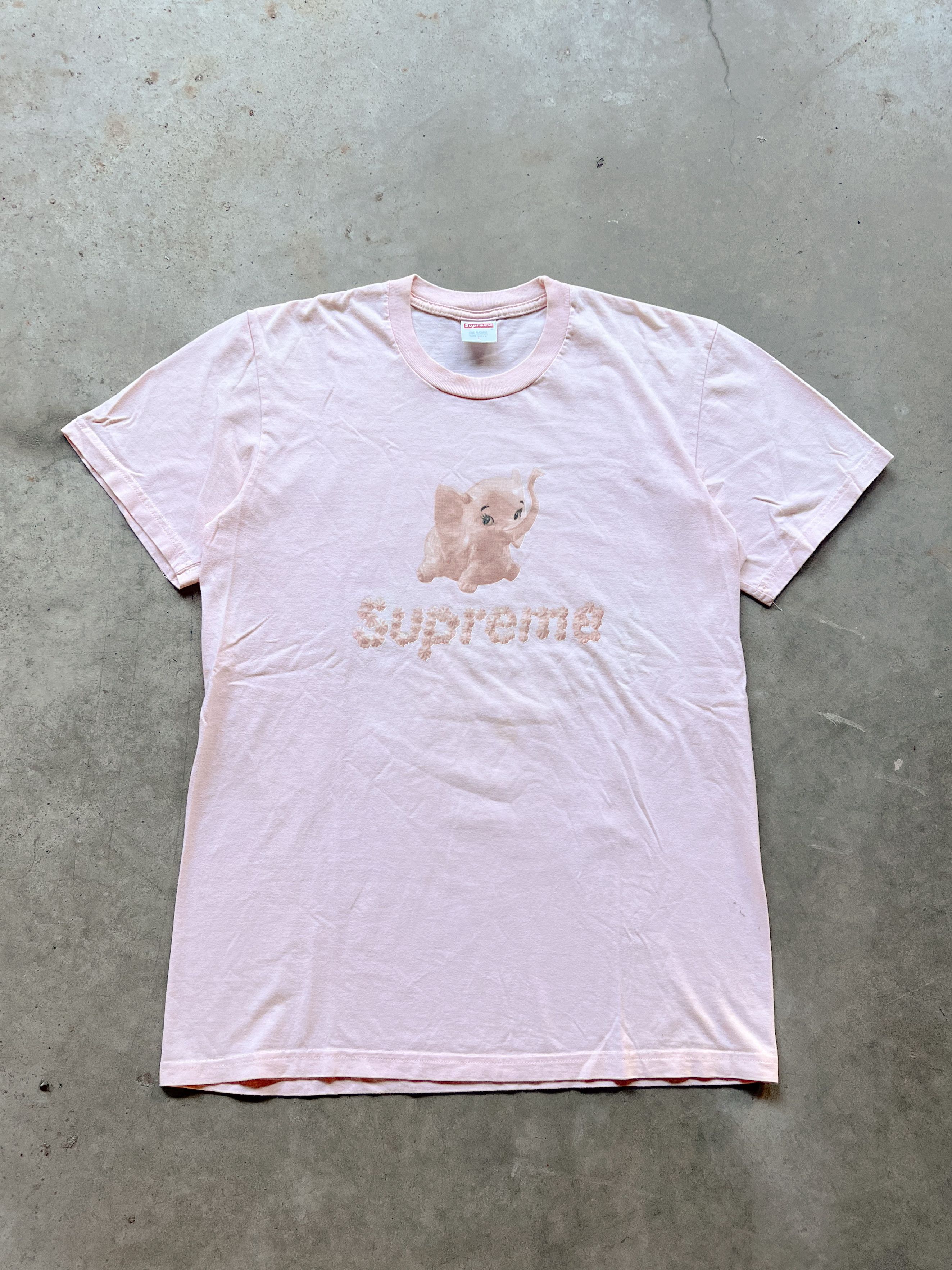 Supreme pink elephant tee online