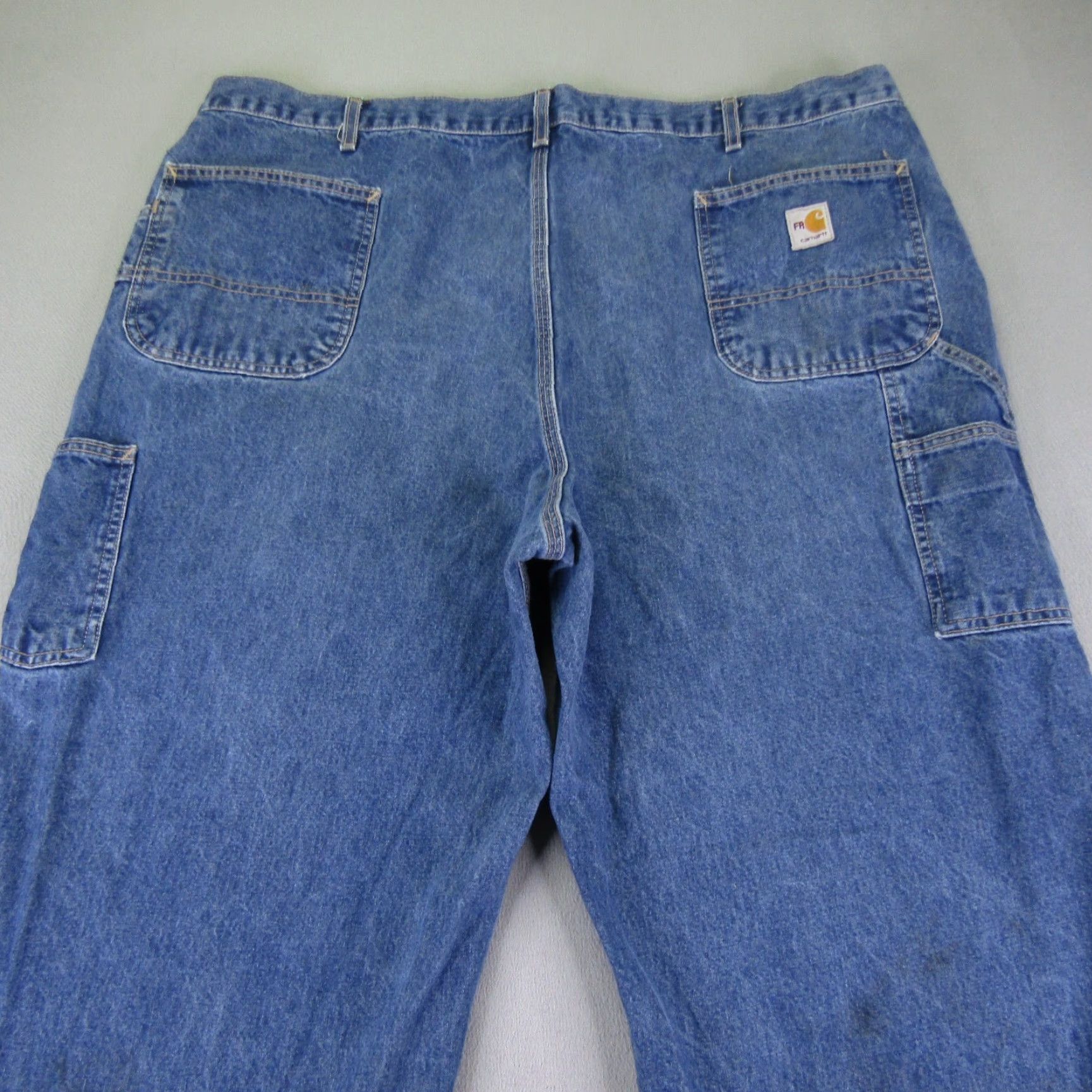 Carhartt Carhartt Jeans Men 46x30 FR Flame-Resistant Denim Jeans Big & Tall Blue Cotton Denim Pockets Logo Zipper Button Outdoor Jeans Mens Size US 44 / EU 60 - 5 Thumbnail