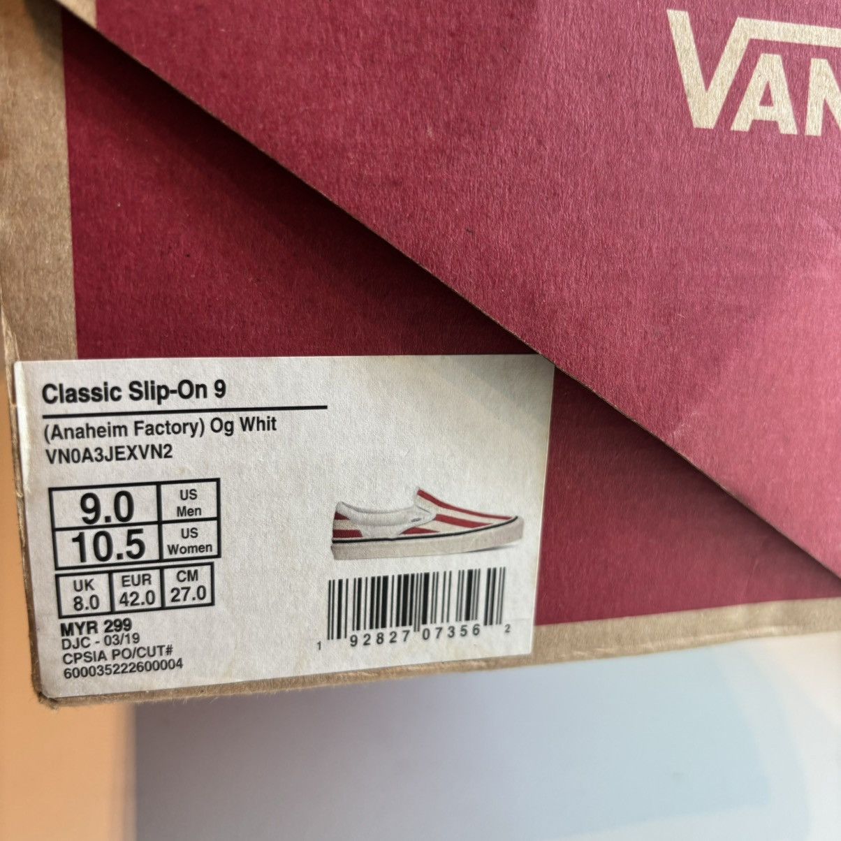 Vans Slip On Anaheim Factory Vans Size US 9 / EU 42 - 8 Thumbnail