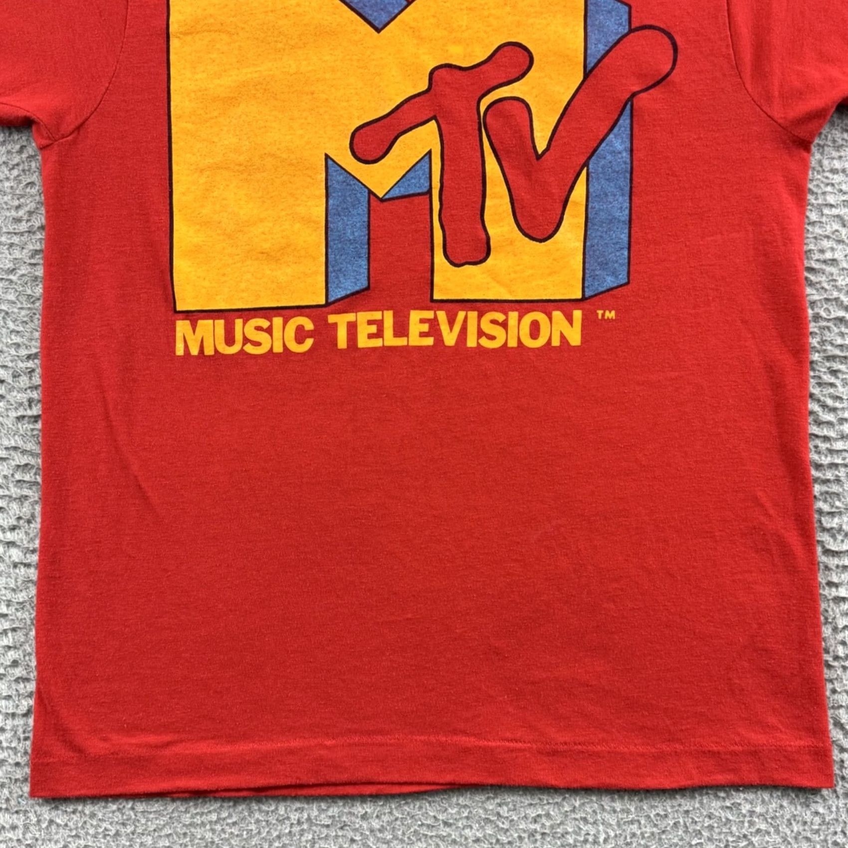 Vintage VINTAGE MTV Screen Stars Shirt Mens M Red Music Short Sleeve Graphic Print 1980s USA Size US M / EU 48-50 / 2 - 2 Thumbnail