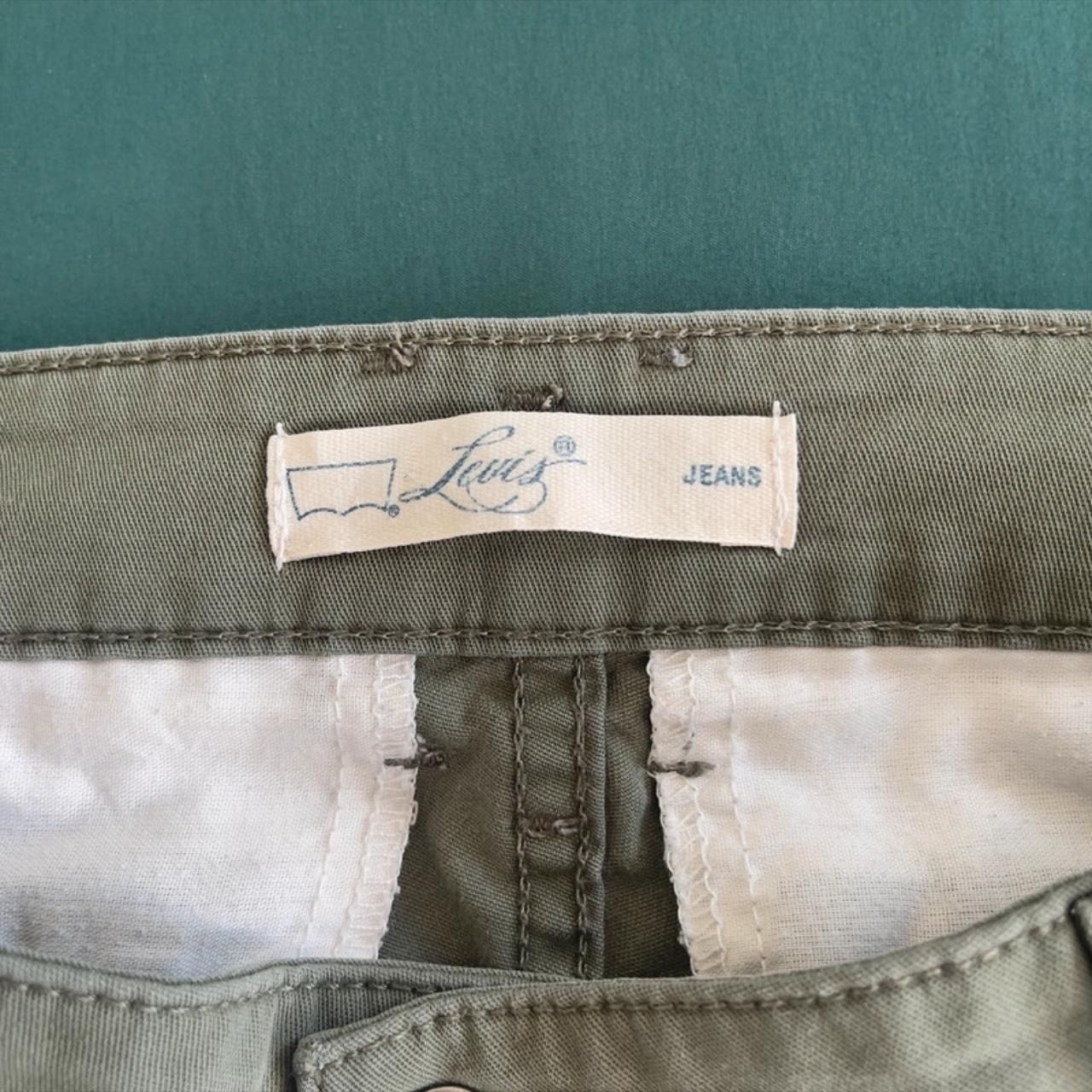 Levi's Levis Women Slim Cargo Jeans Pants Khaki Ankle Zip Stretch Size 27" / US 4 / IT 40 - 3 Thumbnail