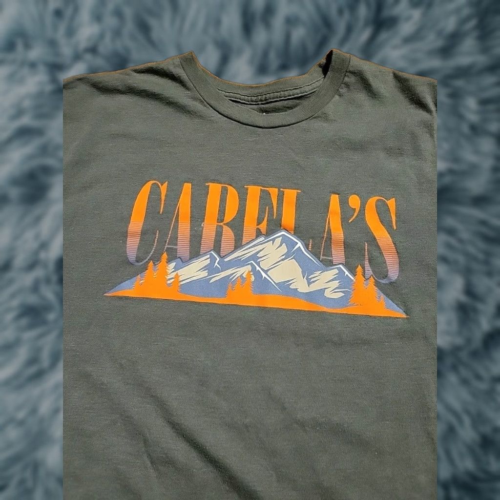 Vintage Cabela's Shirt Men XL Outdoor Orange Spell Out Crewneck Short Sleeve Size US XL / EU 56 / 4 - 1 Thumbnail