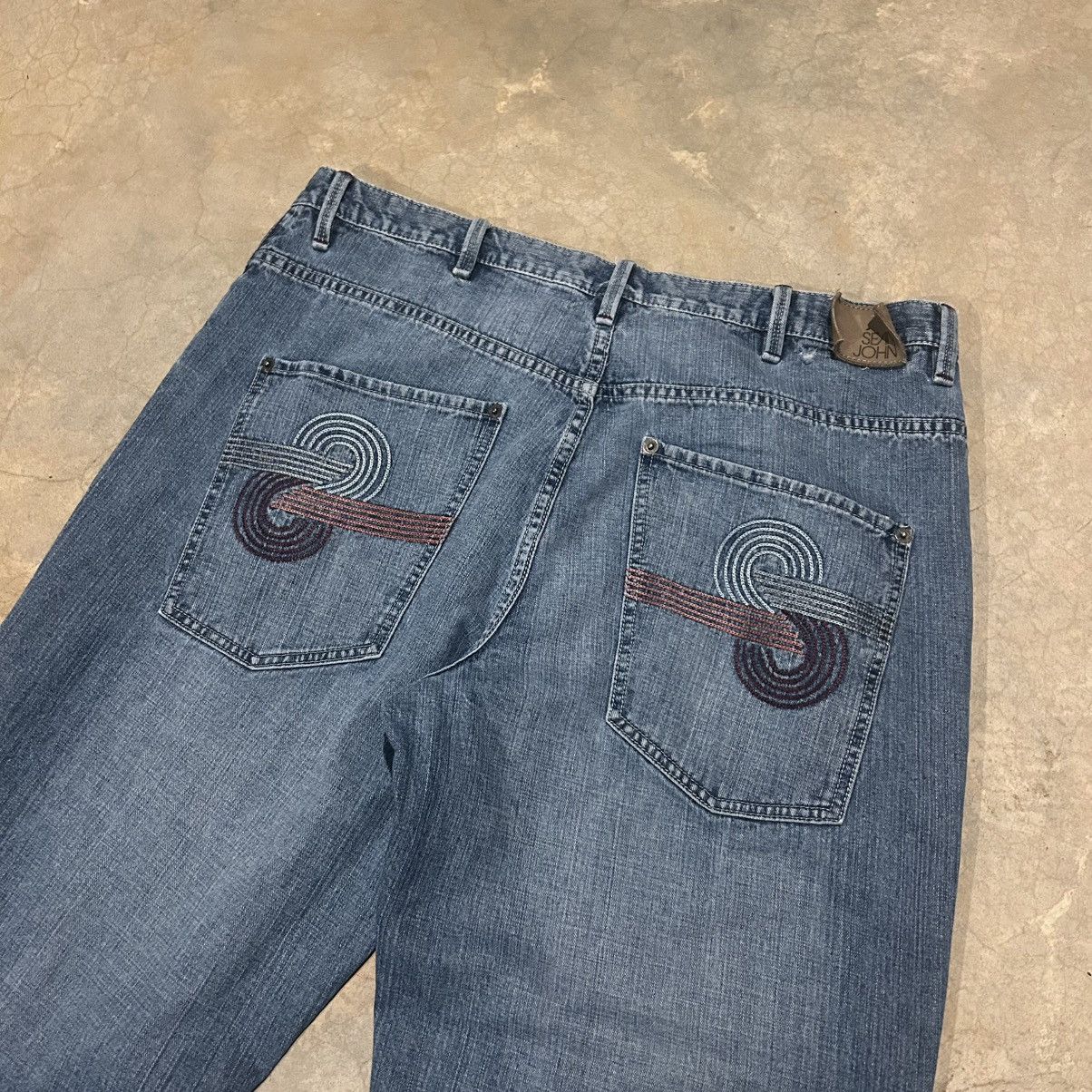 Sean John × Southpole × Vintage Vintage Y2K Sean John Embroidered Baggy Jeans Skater JNCO Size US 38 / EU 54 - 3 Thumbnail