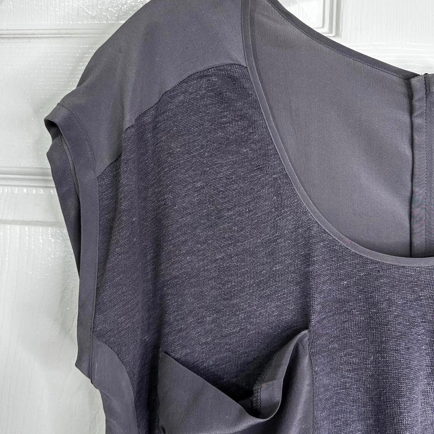 Designer Patterson J. Kincaid Silk Linen SS Pocket Blouse Women's S Size S / US 4 / IT 40 - 6 Thumbnail