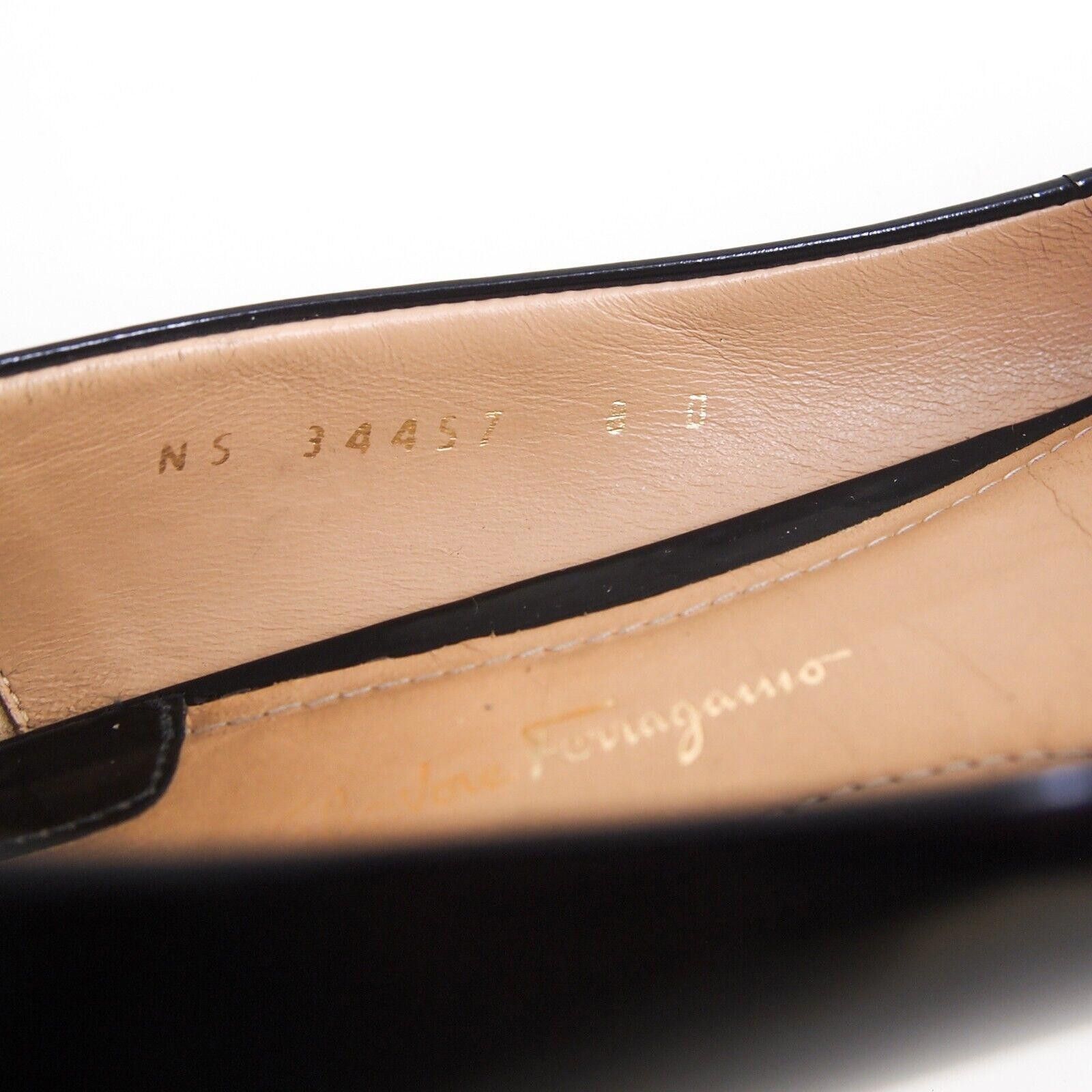 Salvatore Ferragamo Ferragamo Vara Flats Black Leather EU 38.5 US 8 D Size US 8 / IT 38 - 6 Thumbnail