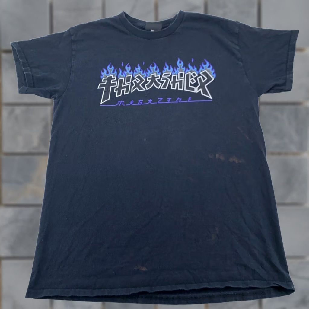 Thrasher Thrasher Shirt Mens M Black Flame Graphic Print Skate Streetwear Tee Crew Neck Short Sleeve Cotton Size US M / EU 48-50 / 2 - 1 Thumbnail