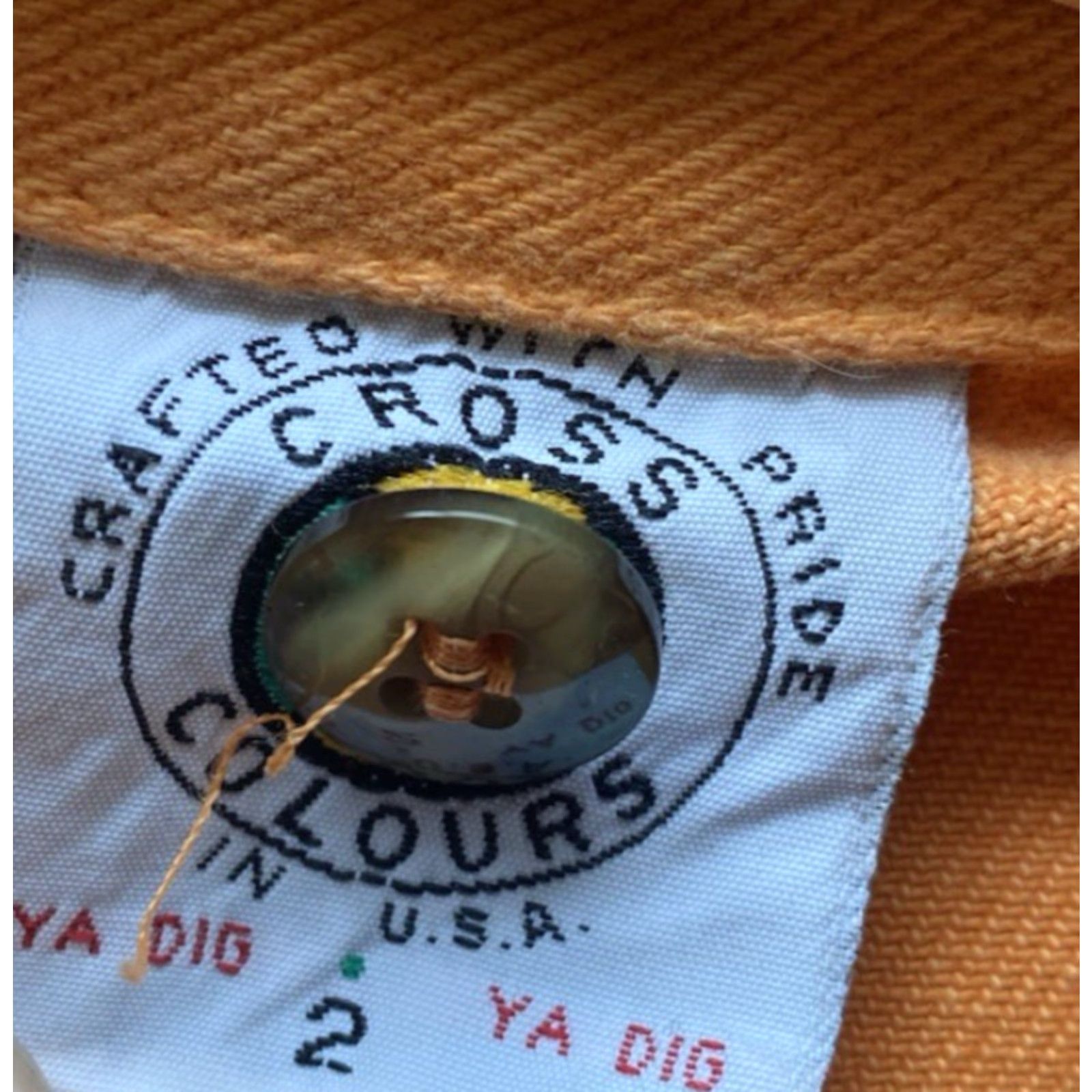 Vintage Cross Colours Denim Trucker Jacket Hooded Adult Orange Size 2 USA Made Hip Hop 1990s Mens Size US XS / EU 42 / 0 - 2 Thumbnail