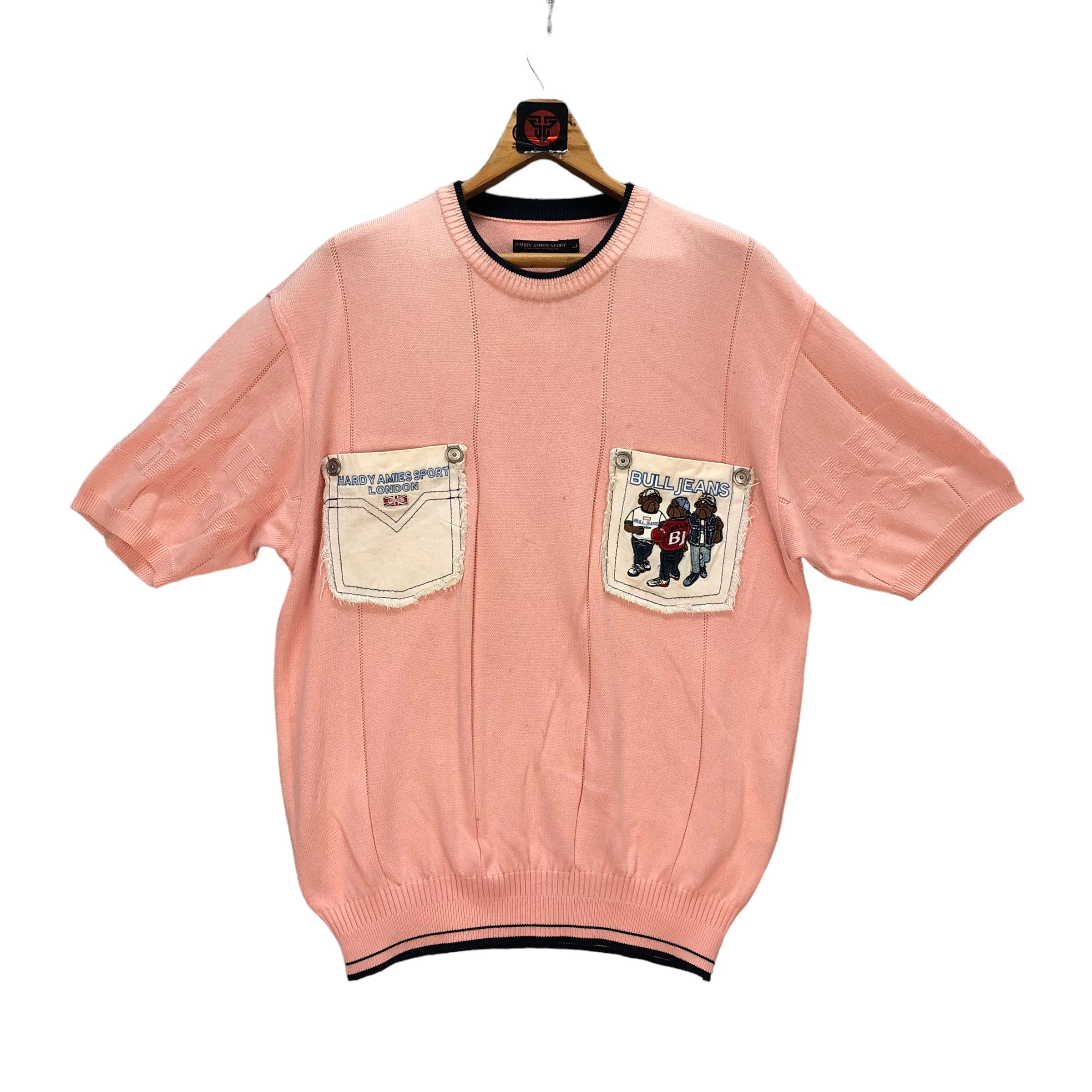 Japanese Brand HARDY AMIES BULL JEANS SLEEVE LOGO KNITTED SWEATER #7422-145 Size US L / EU 52-54 / 3 - 1 Thumbnail