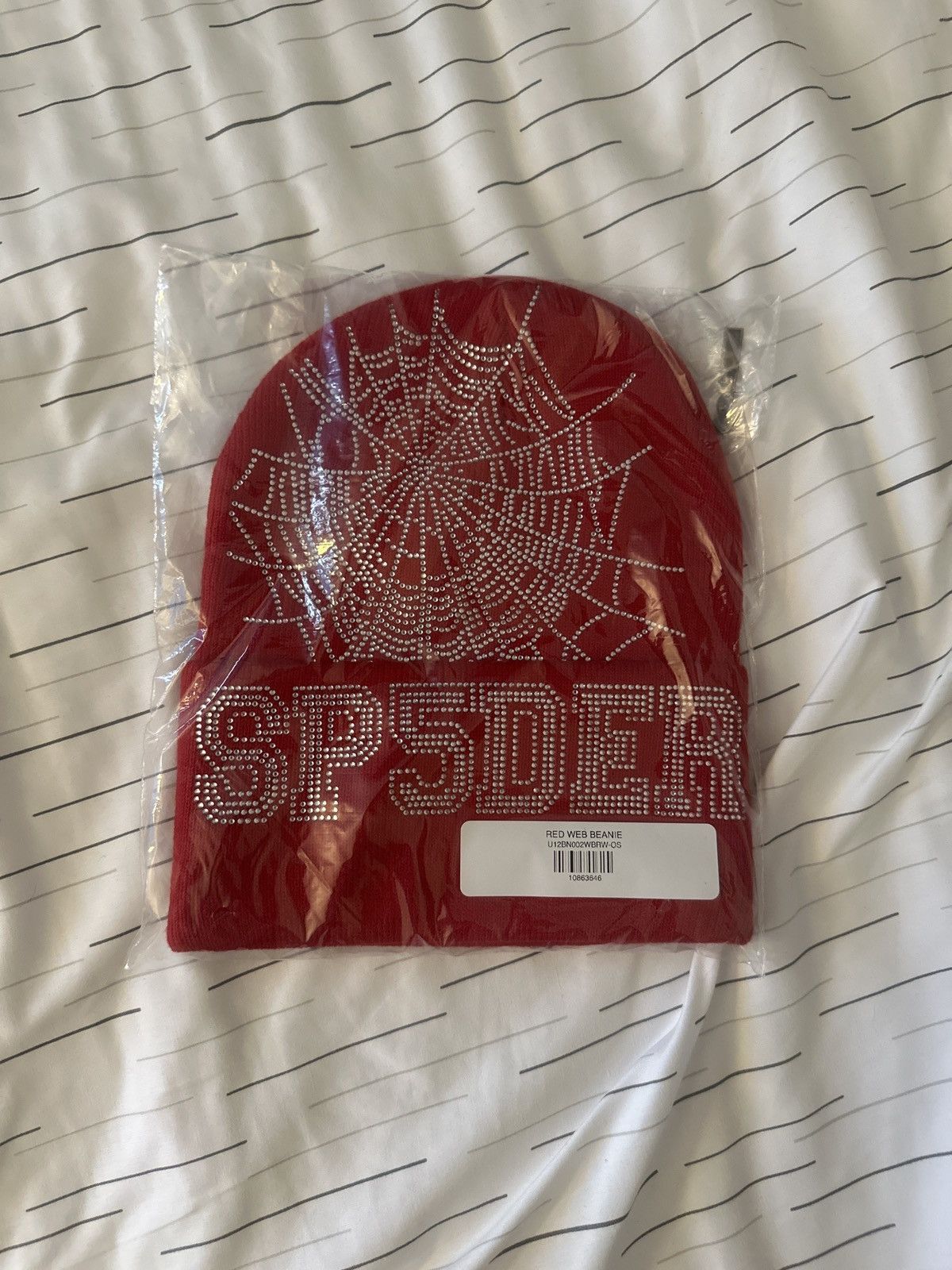 image of Spider Worldwide Sp5Der Red Web Beanie, Men's
