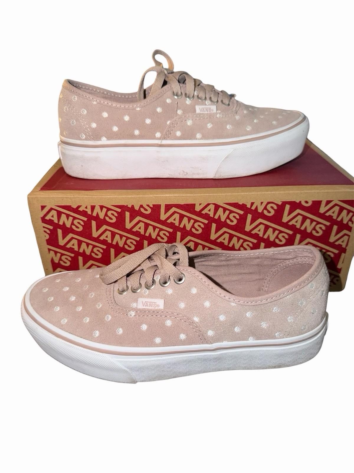 Vans Vans Polka Dot Platform Sneakers - Light Pink Size US 7.5 / IT 37.5 - 1 Thumbnail