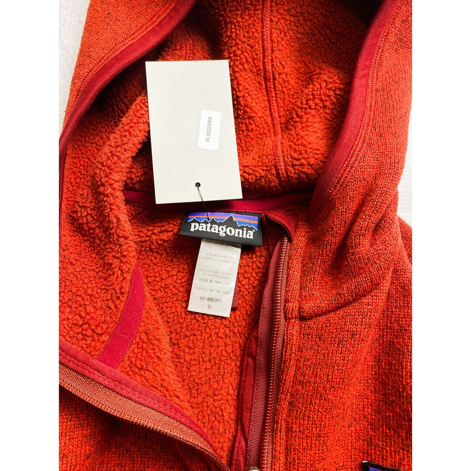 Patagonia Vintage 90s Patagonia Red Zip-Up Hoodie - Women's Small Size S / US 4 / IT 40 - 3 Thumbnail